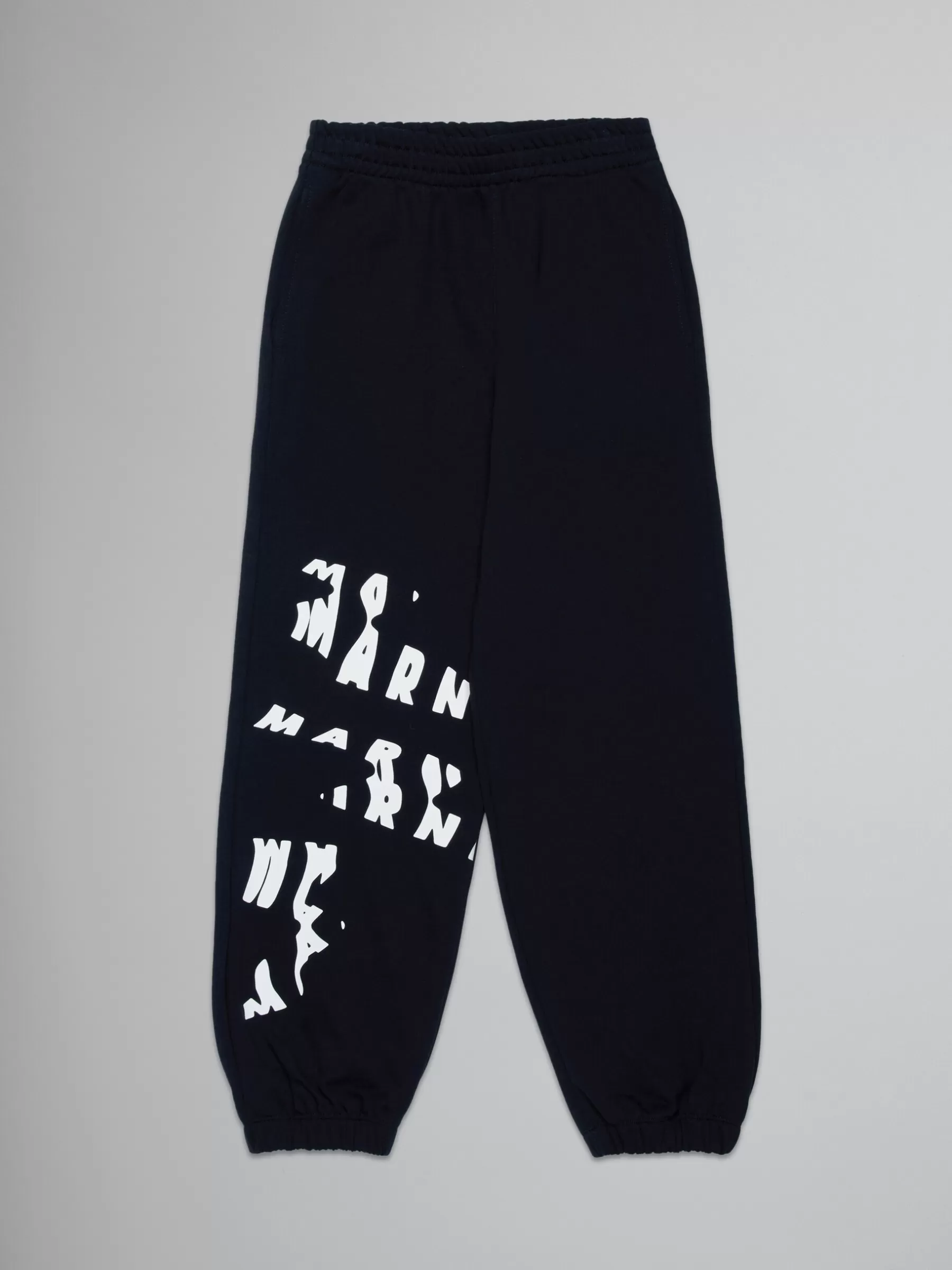 Marni Balck Fleece Baggy Trousers With Logo BLACK Outlet