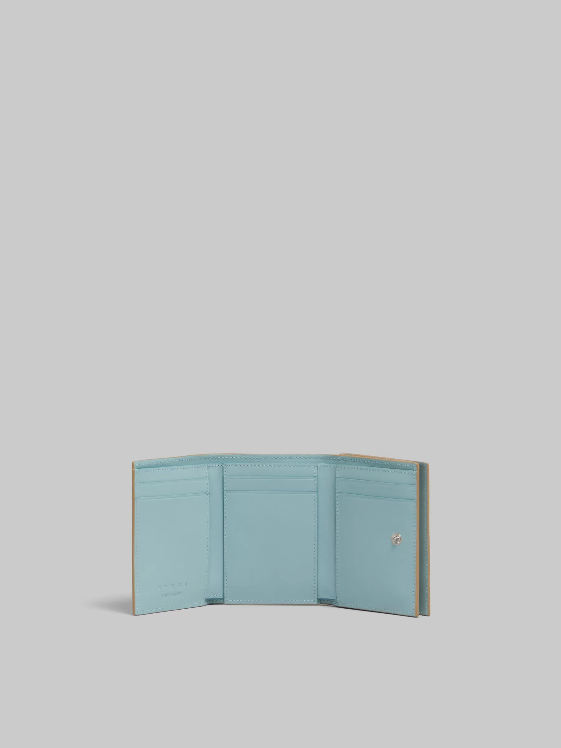 Marni Beige Leather Trifold Wallet With Mending SOFTBEIGE Hot