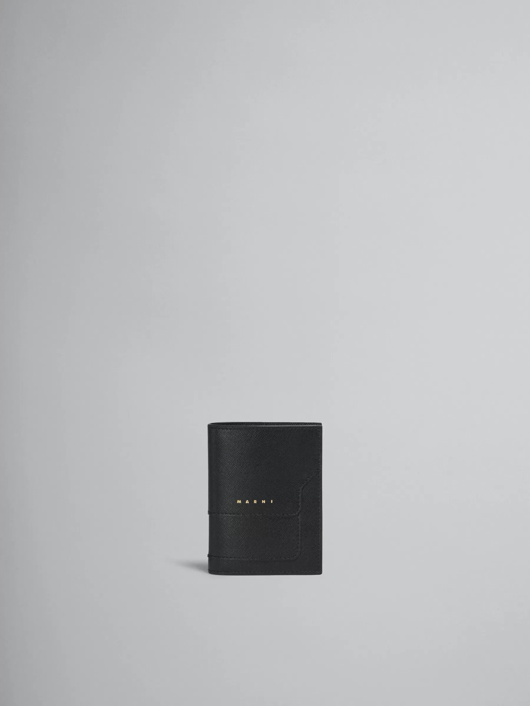 Marni Saffiano Leather Bi-fold Wallet BLACK Discount