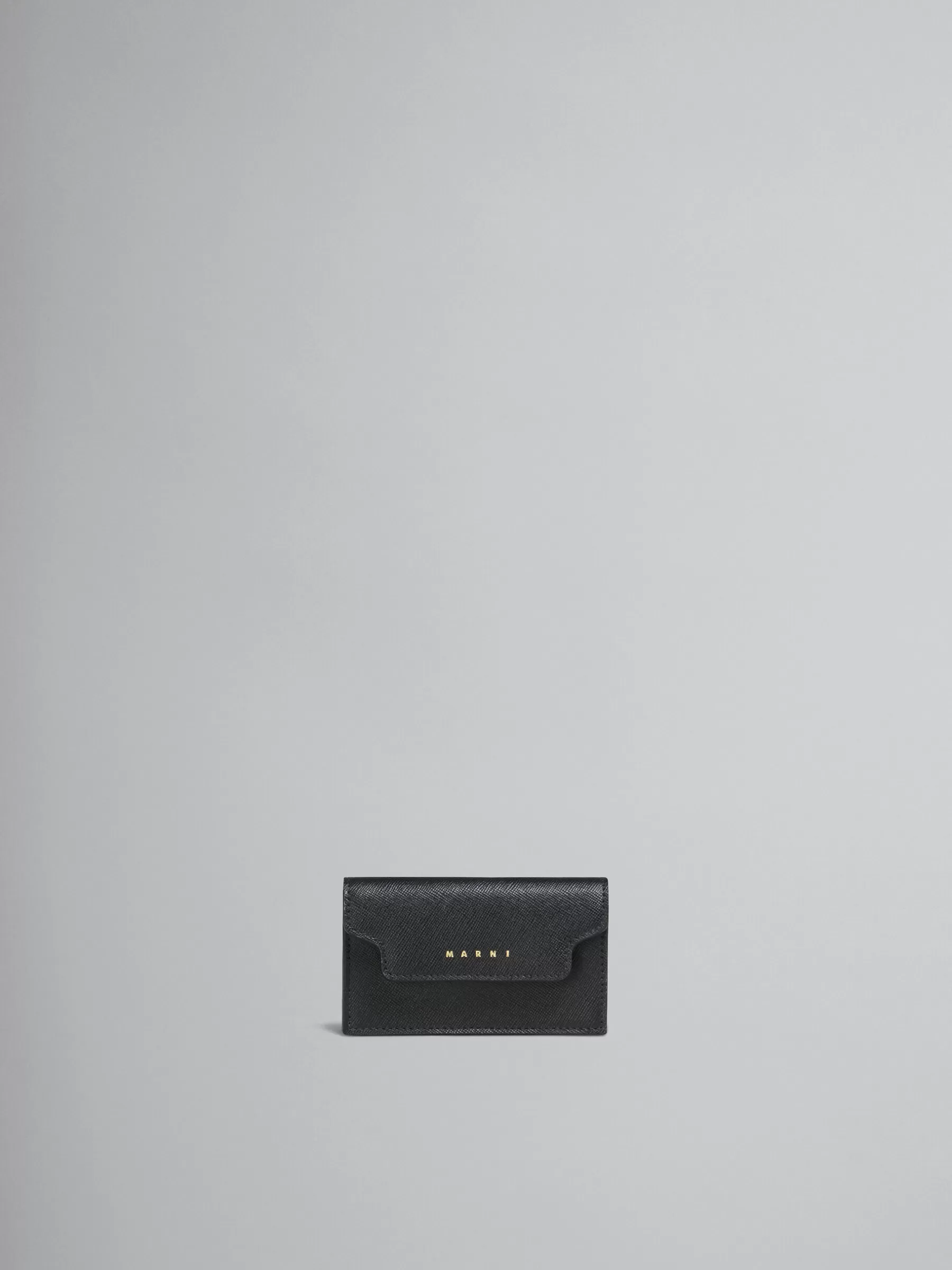 Marni Saffiano Leather Business Card Case BLACK Hot