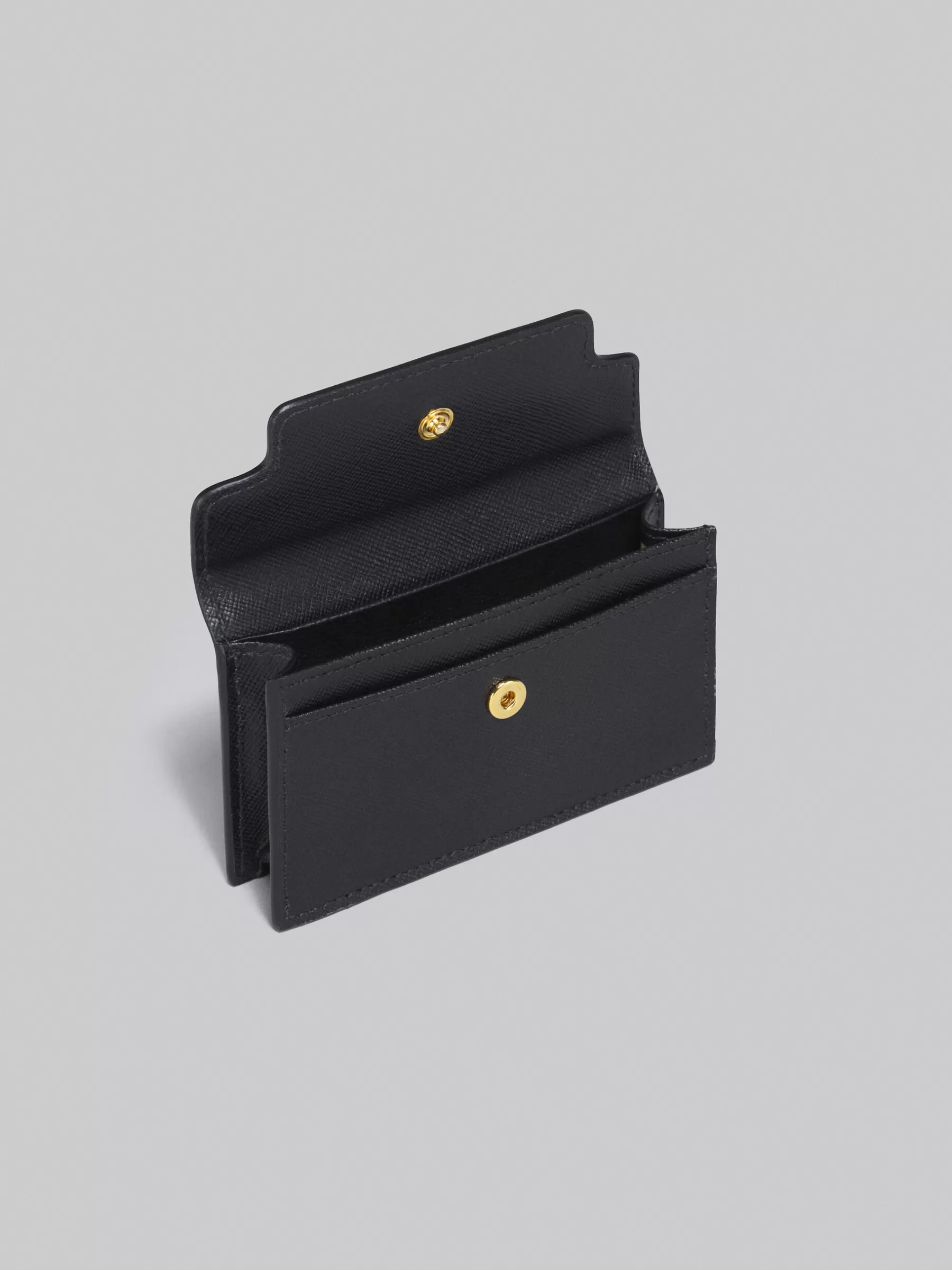 Marni Saffiano Leather Business Card Case BLACK Hot