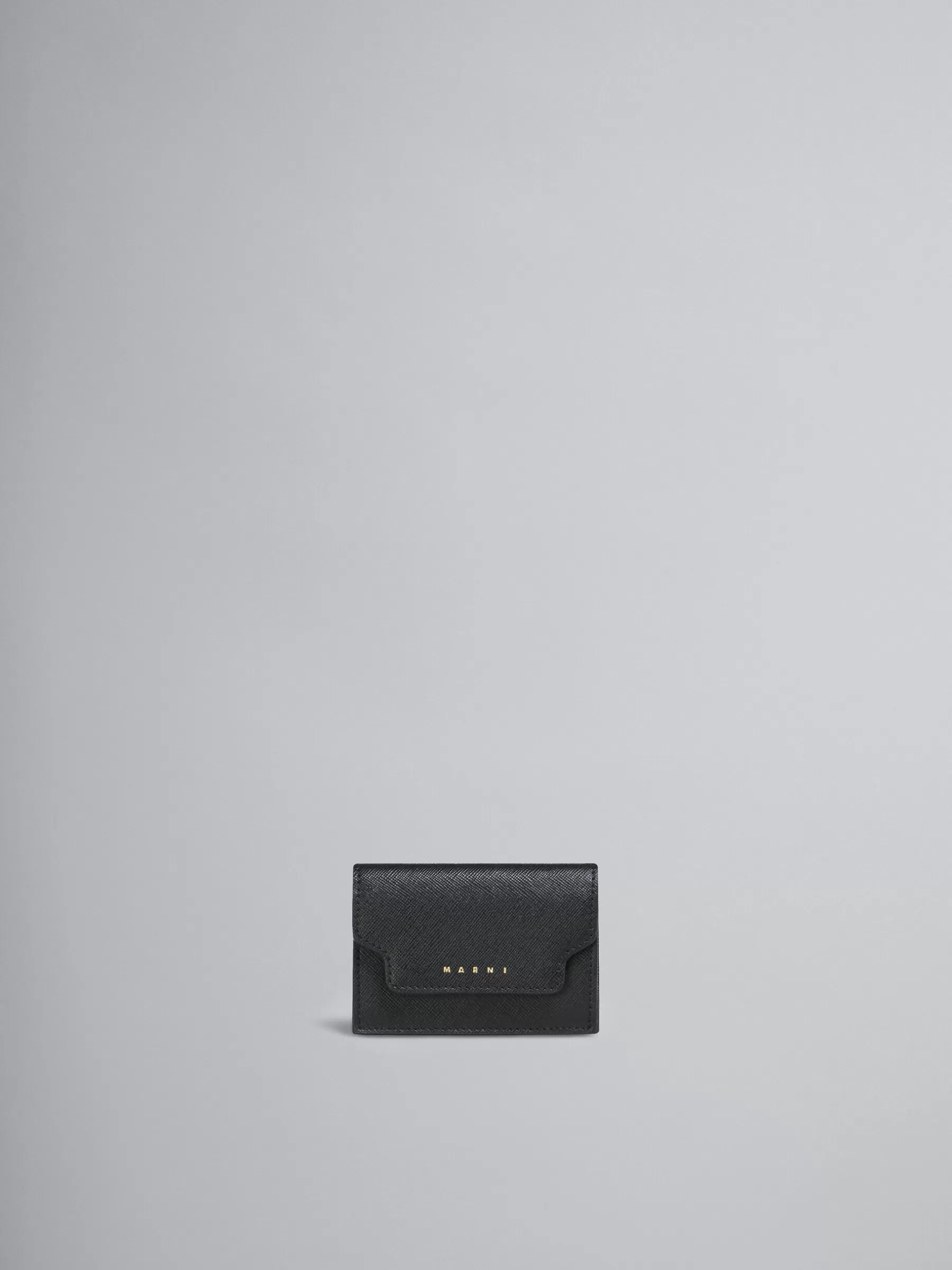 Marni Saffiano Leather Tri-fold Wallet BLACK Store