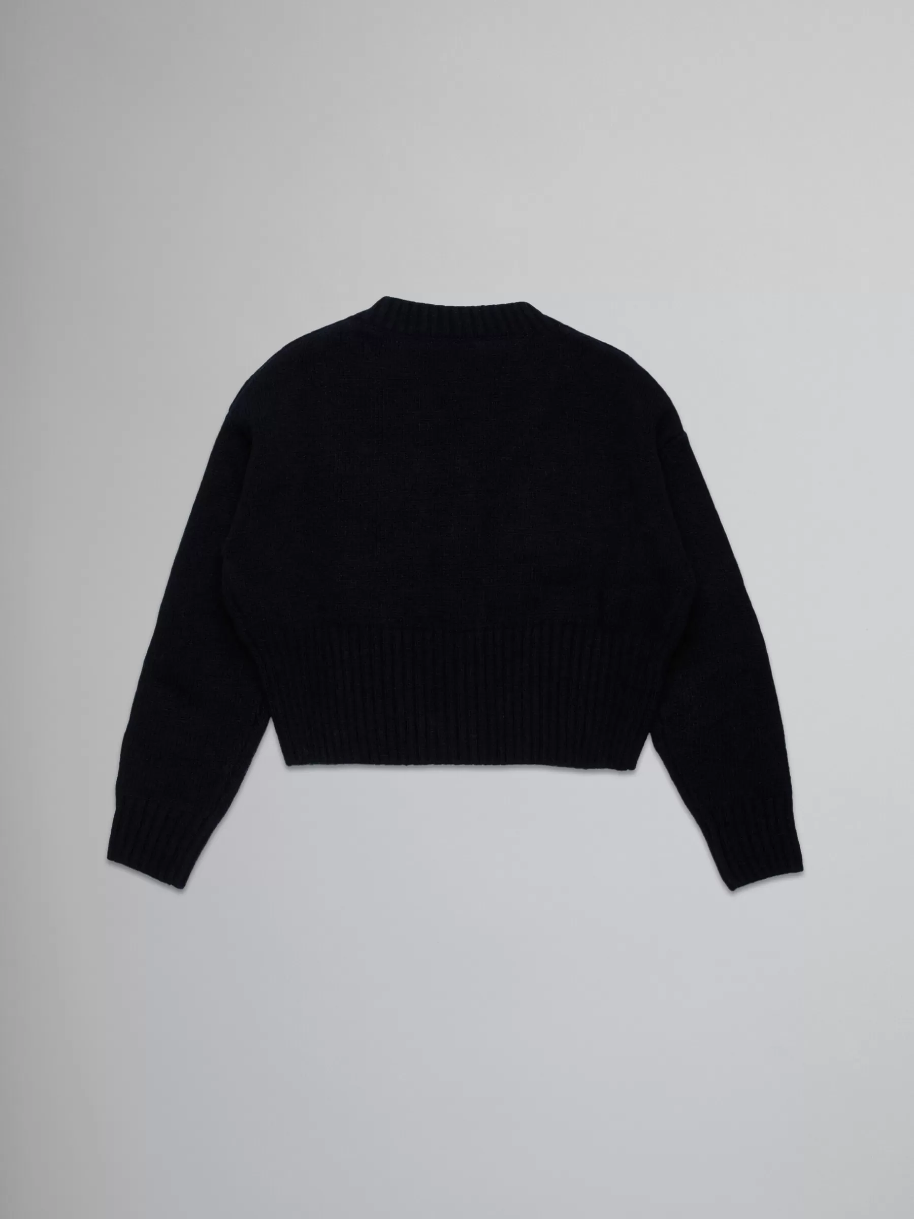 Marni Wool-blend Cardigan With Stars BLACK Discount