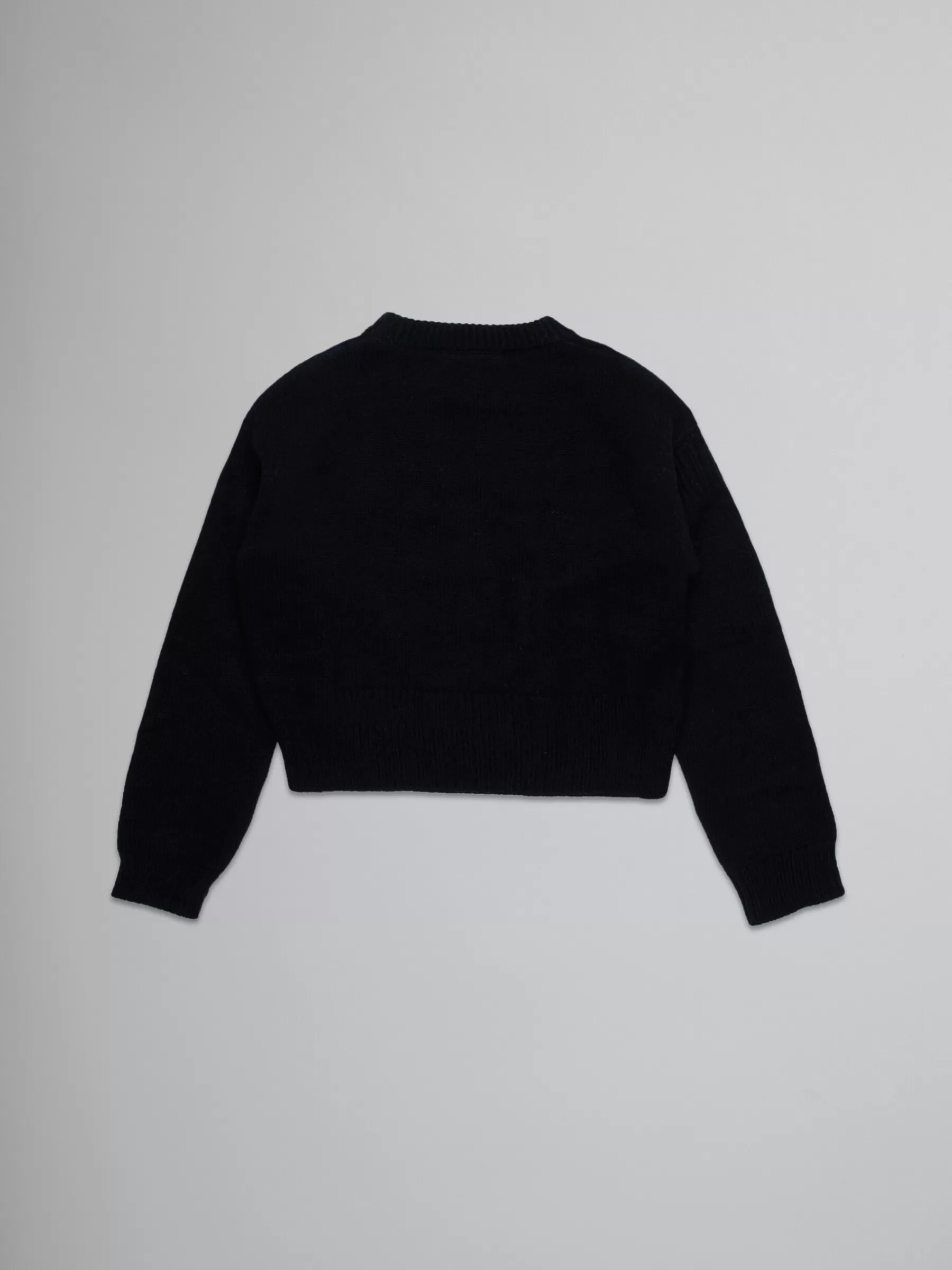 Marni Wool-blend Pullover With Inlaid Logo BLACK Sale