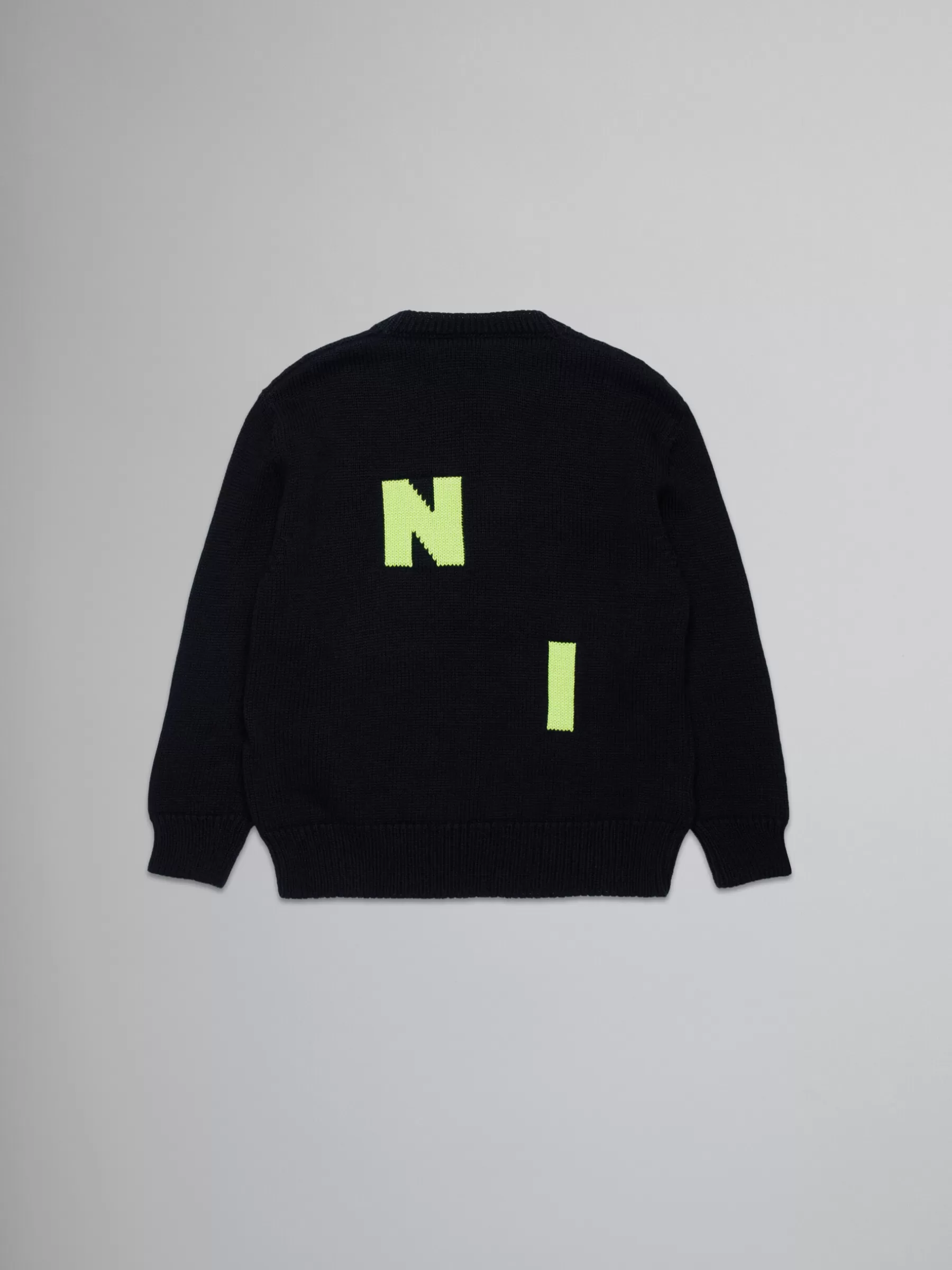 Marni Wool-blend Pullover With Logo BLACK Sale