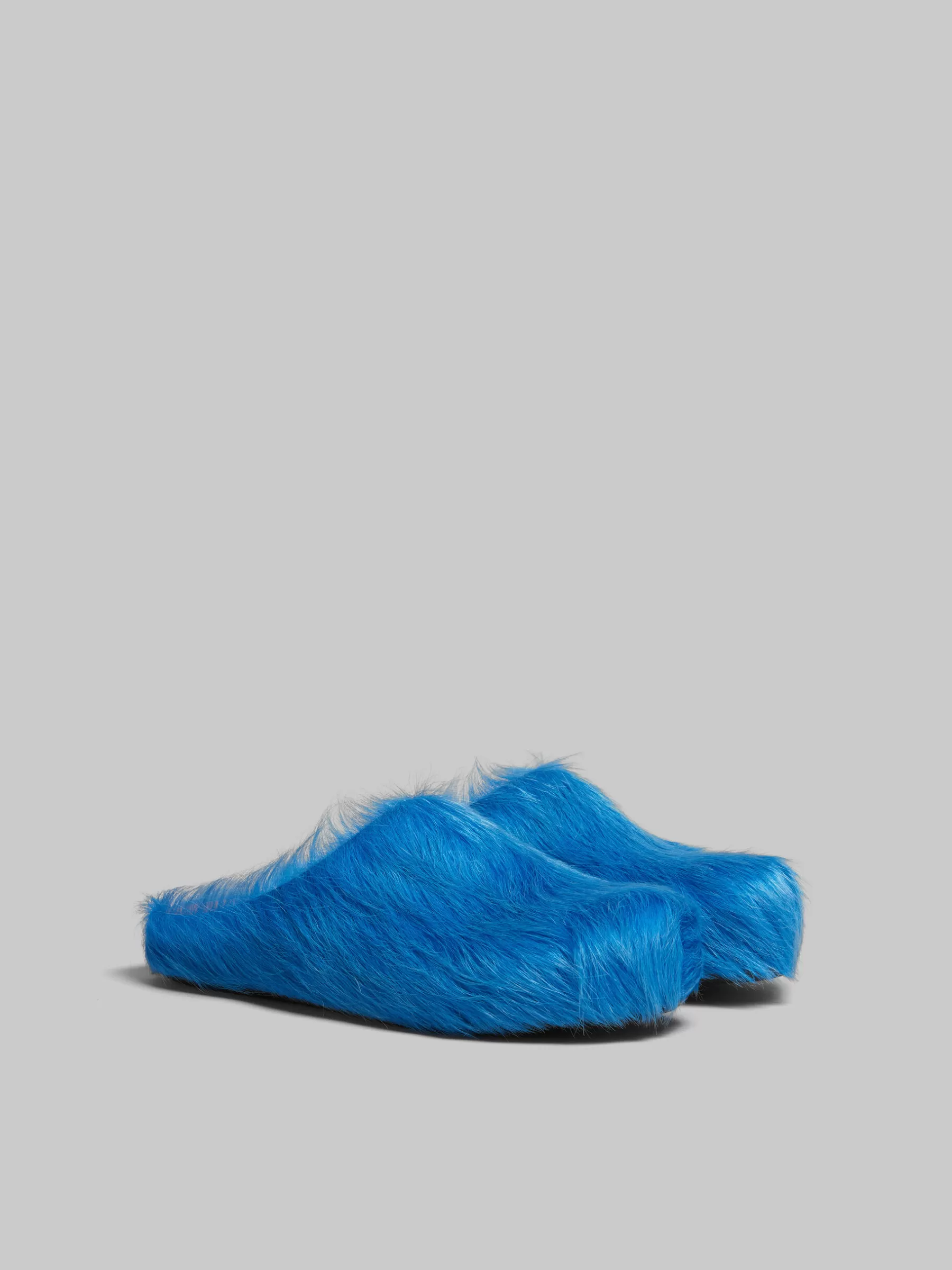 Marni Blue Long-hair Calfskin Fussbett Sabot ROYAL Clearance