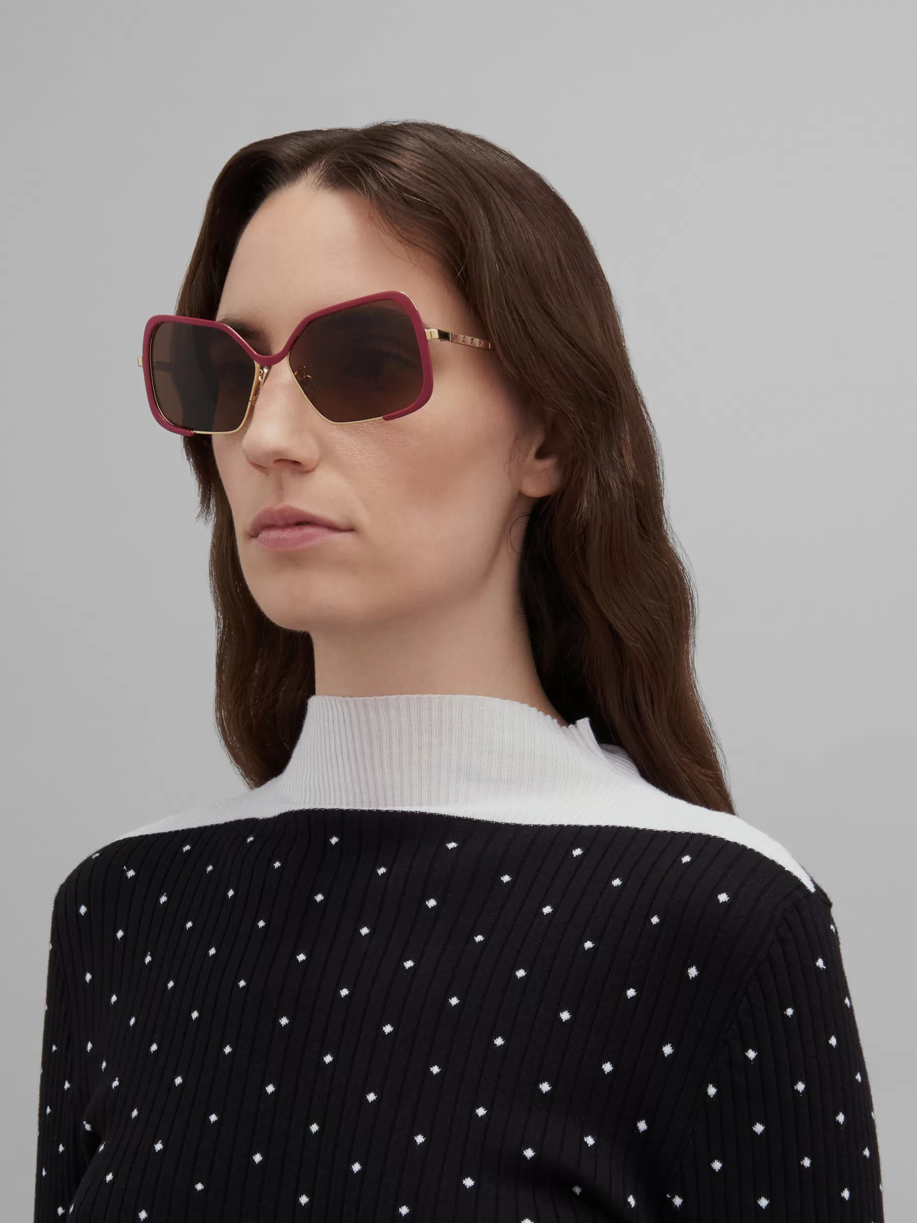 Marni Unila Sunglasses BURGUNDY Shop