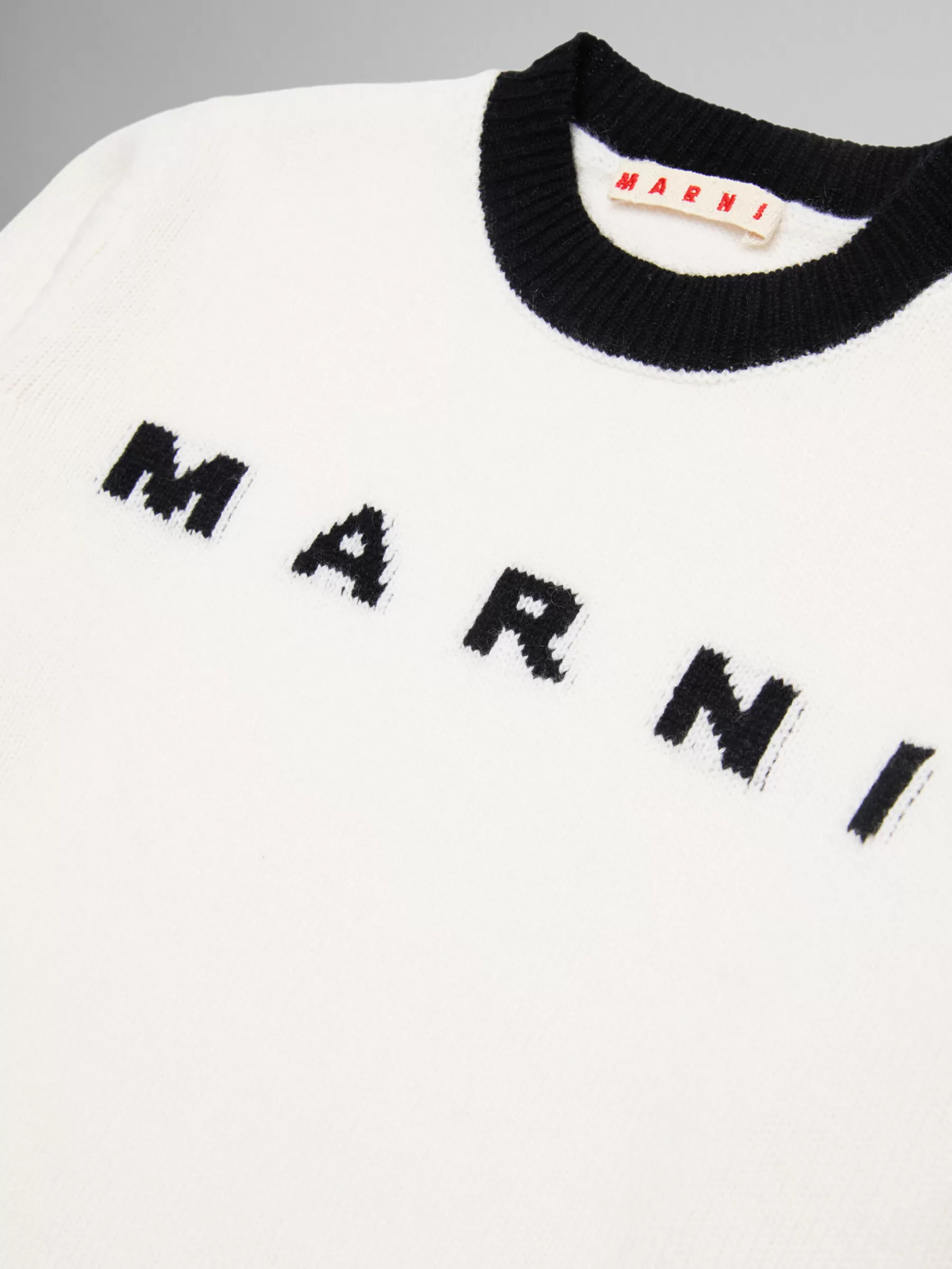Marni Colorblock Wool-cashmere Blend Crewneck Sweater NATURAL Outlet