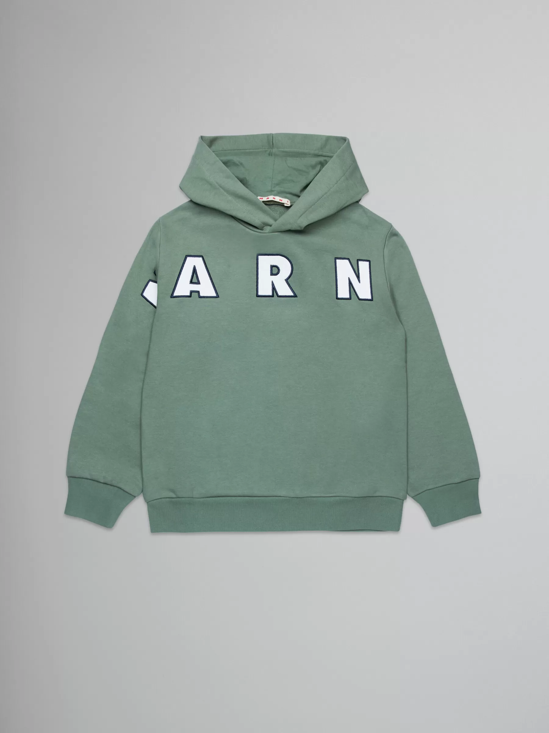 Marni Green Hooded Sweatshirt With Embroidered Logo DEEP LICHEN GREEN Hot