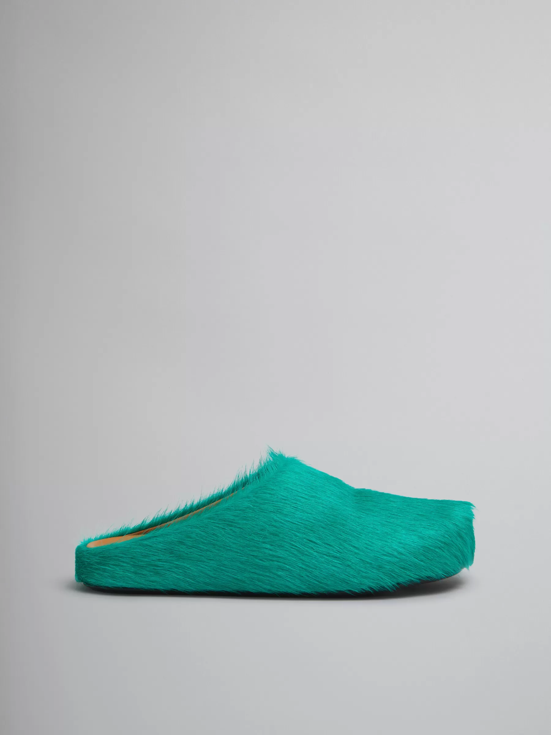 Marni Green Long-hair Calfskin Fussbett Sabot SEAGREEN Best