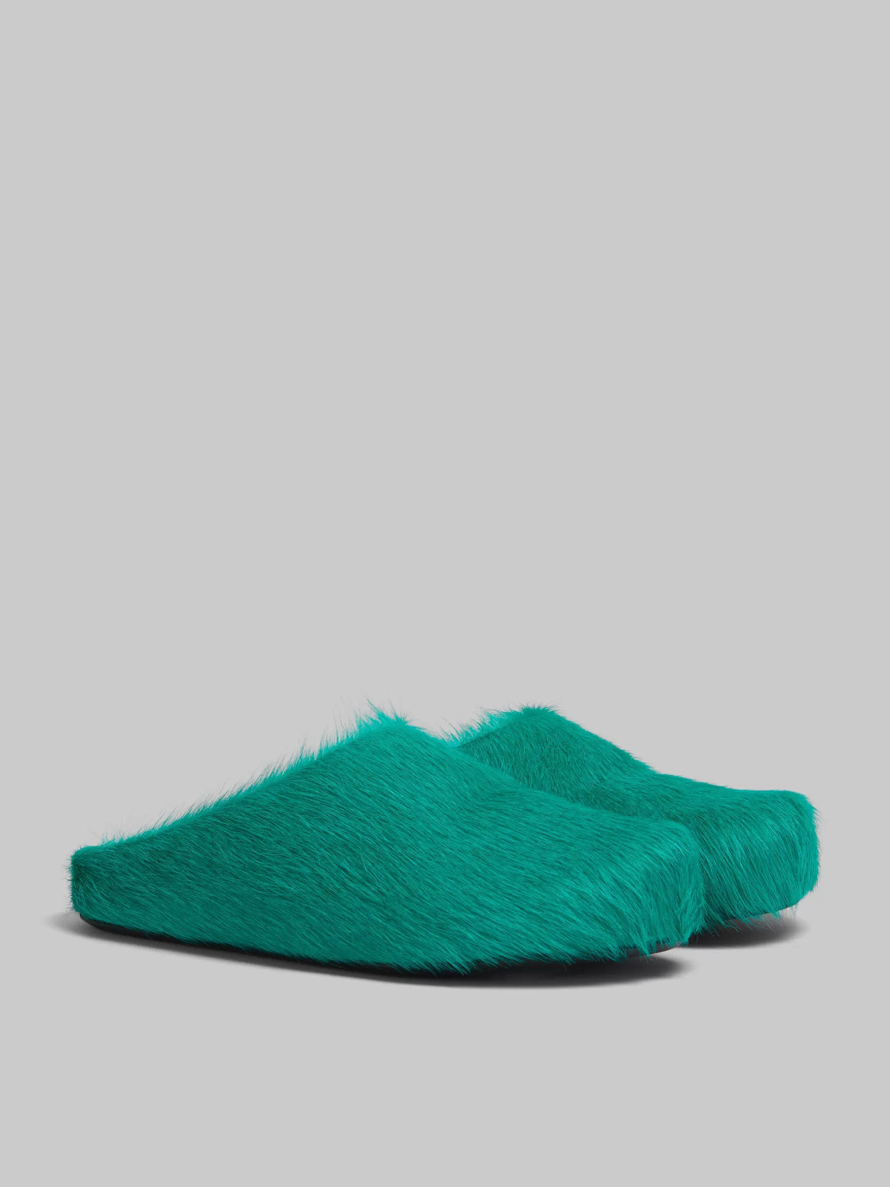 Marni Green Long-hair Calfskin Fussbett Sabot SEAGREEN Best