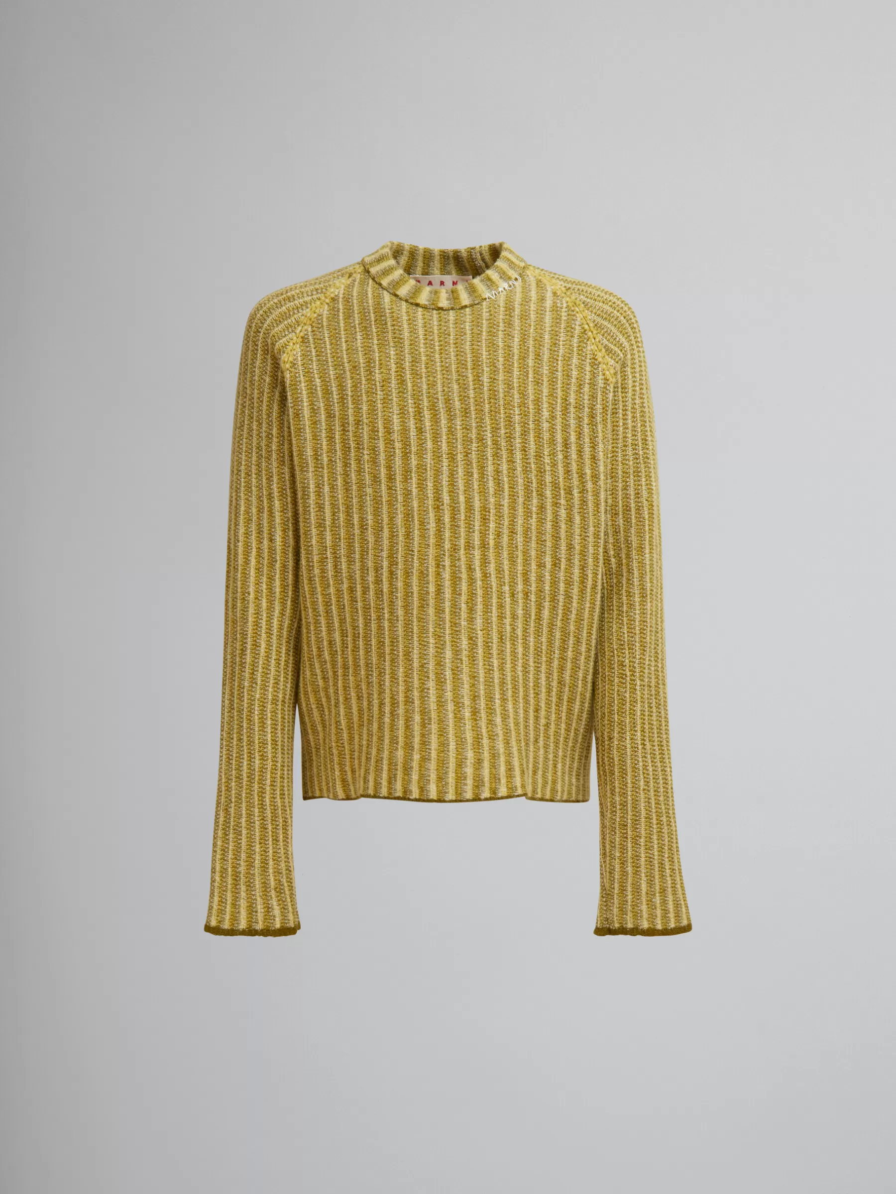 Marni Green Wool-cashmere Jumper With Dégradé Stripes CITRONELLLE Store