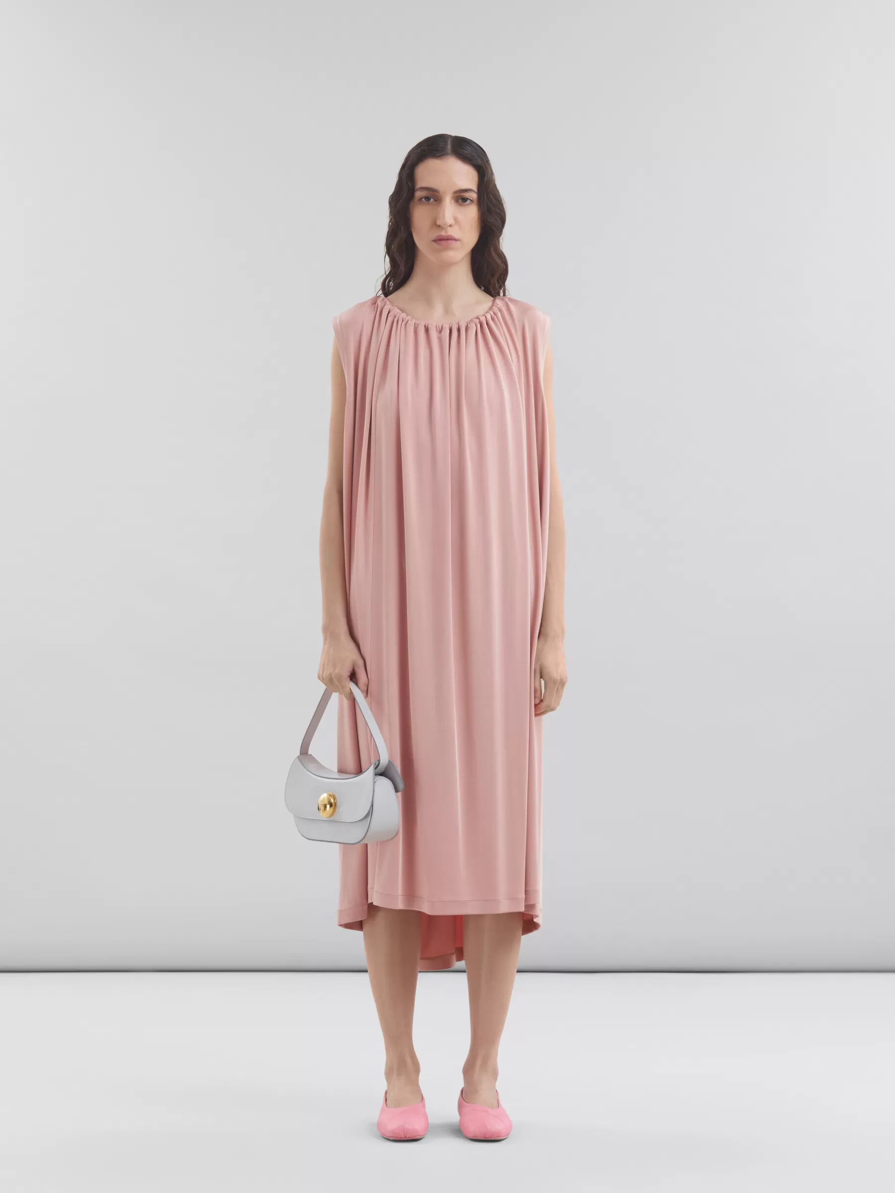 Marni Grey Leather Butterfly Medium Hobo Bag SODIUM Sale