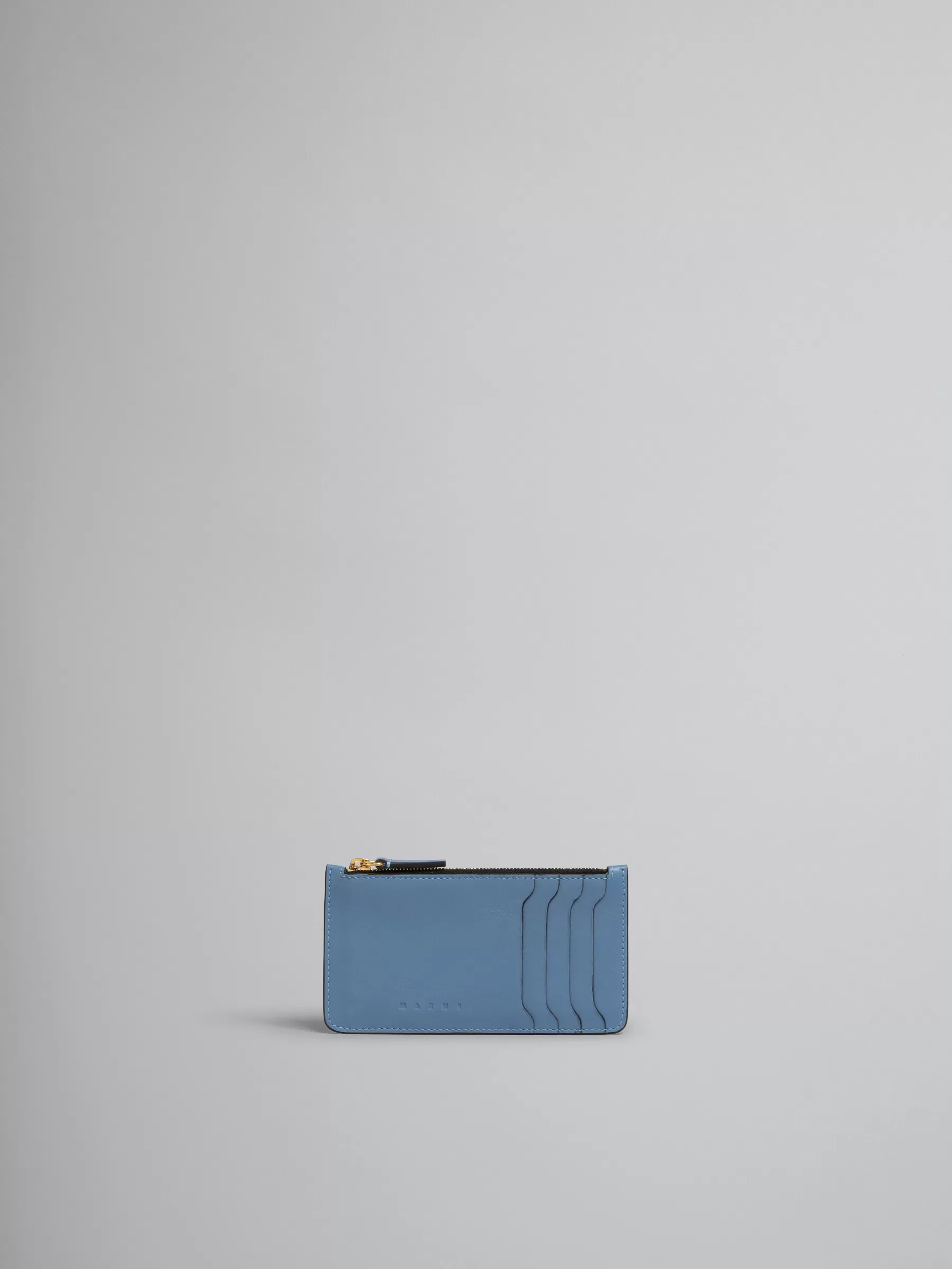 Marni Grey Leather Card Case OPAL Hot