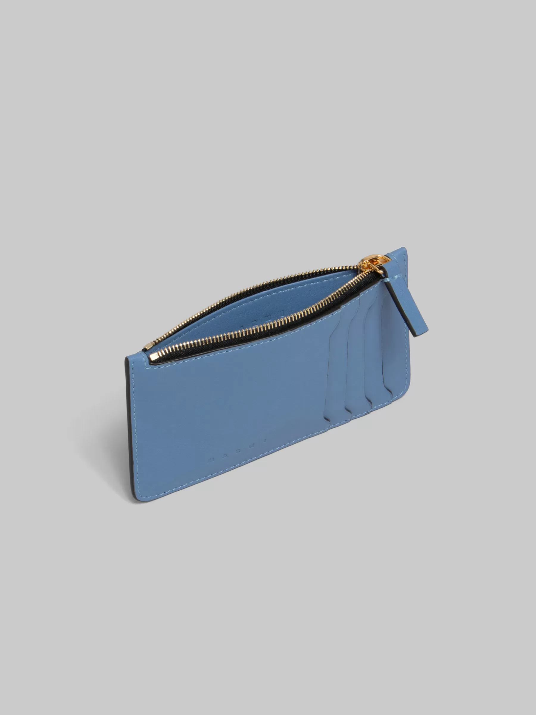 Marni Grey Leather Card Case OPAL Hot