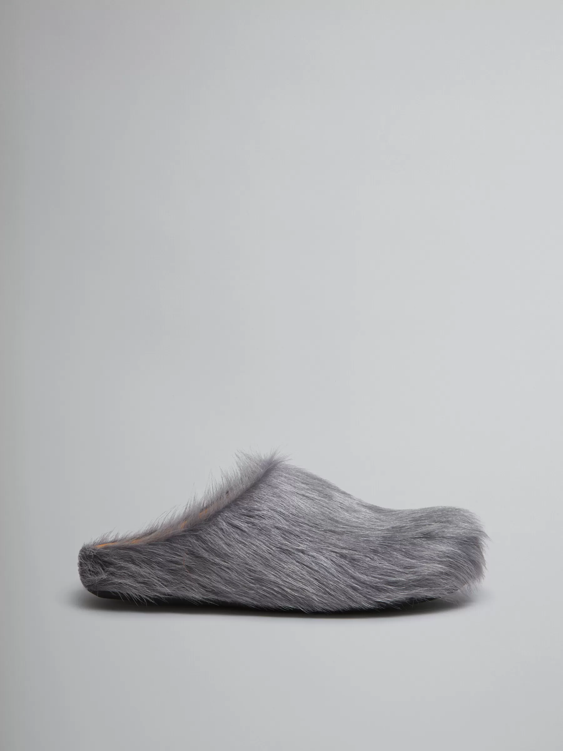 Marni Grey Long-hair Calfskin Fussbett Sabot MERCURY Online