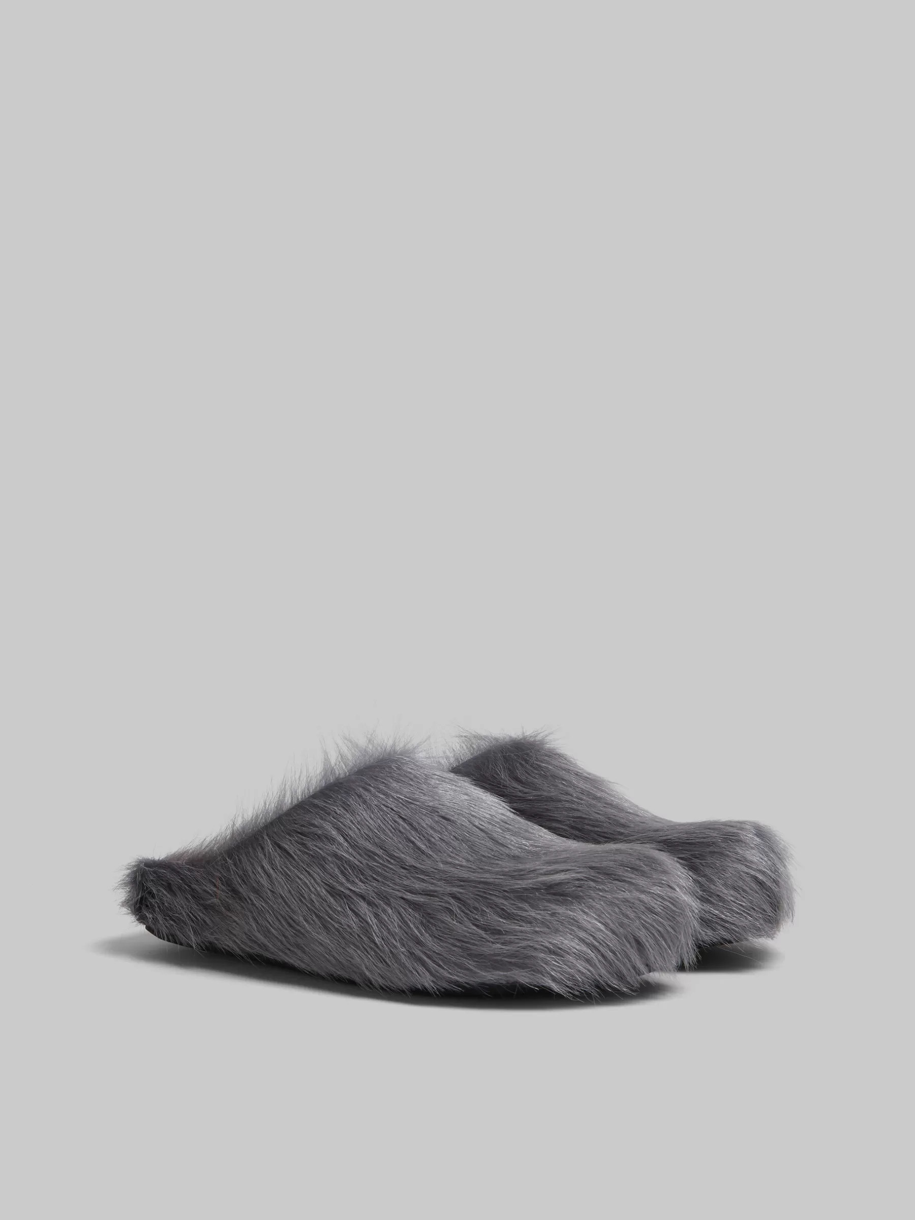 Marni Grey Long-hair Calfskin Fussbett Sabot MERCURY Online