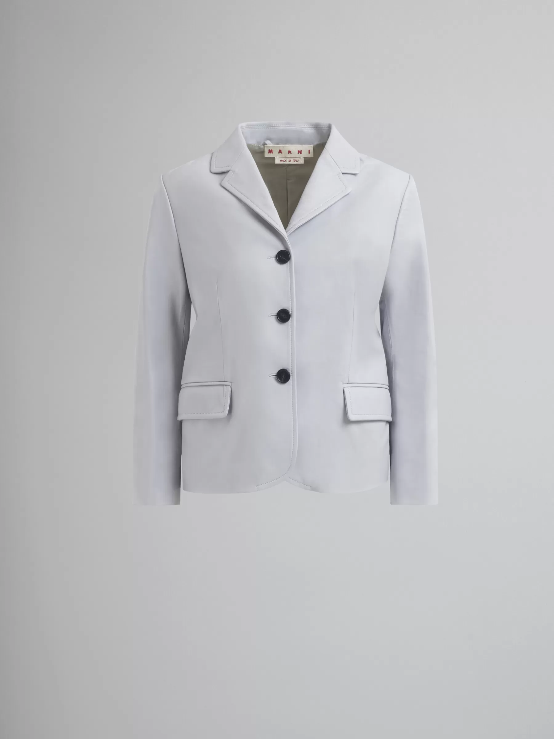 Marni Grey Nappa Baby Jacket With Embossed Patch SODIUM Cheap