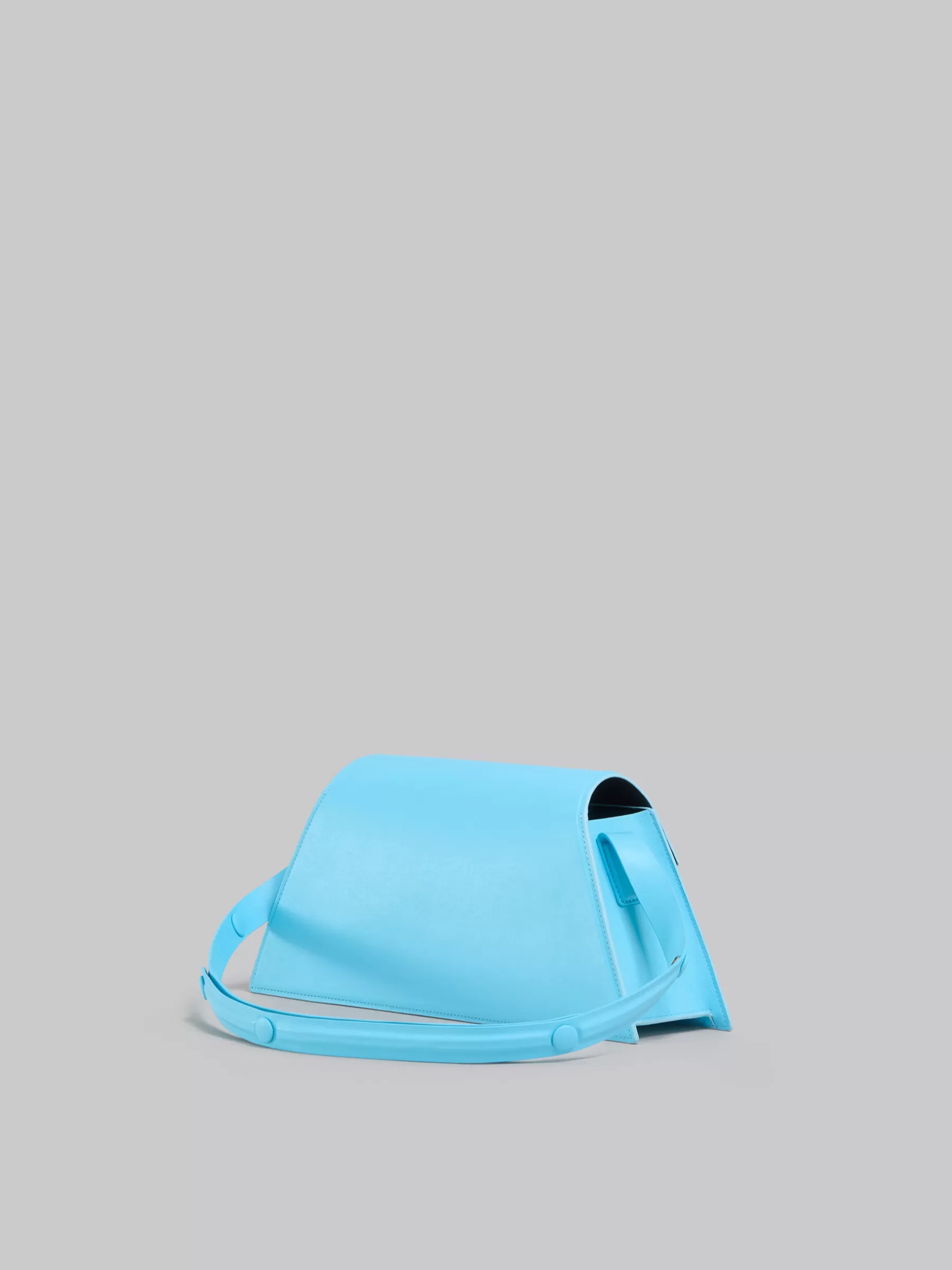 Marni Medium Trunkoise Bag In Smooth Light Blue Leather TURQUOISE Store