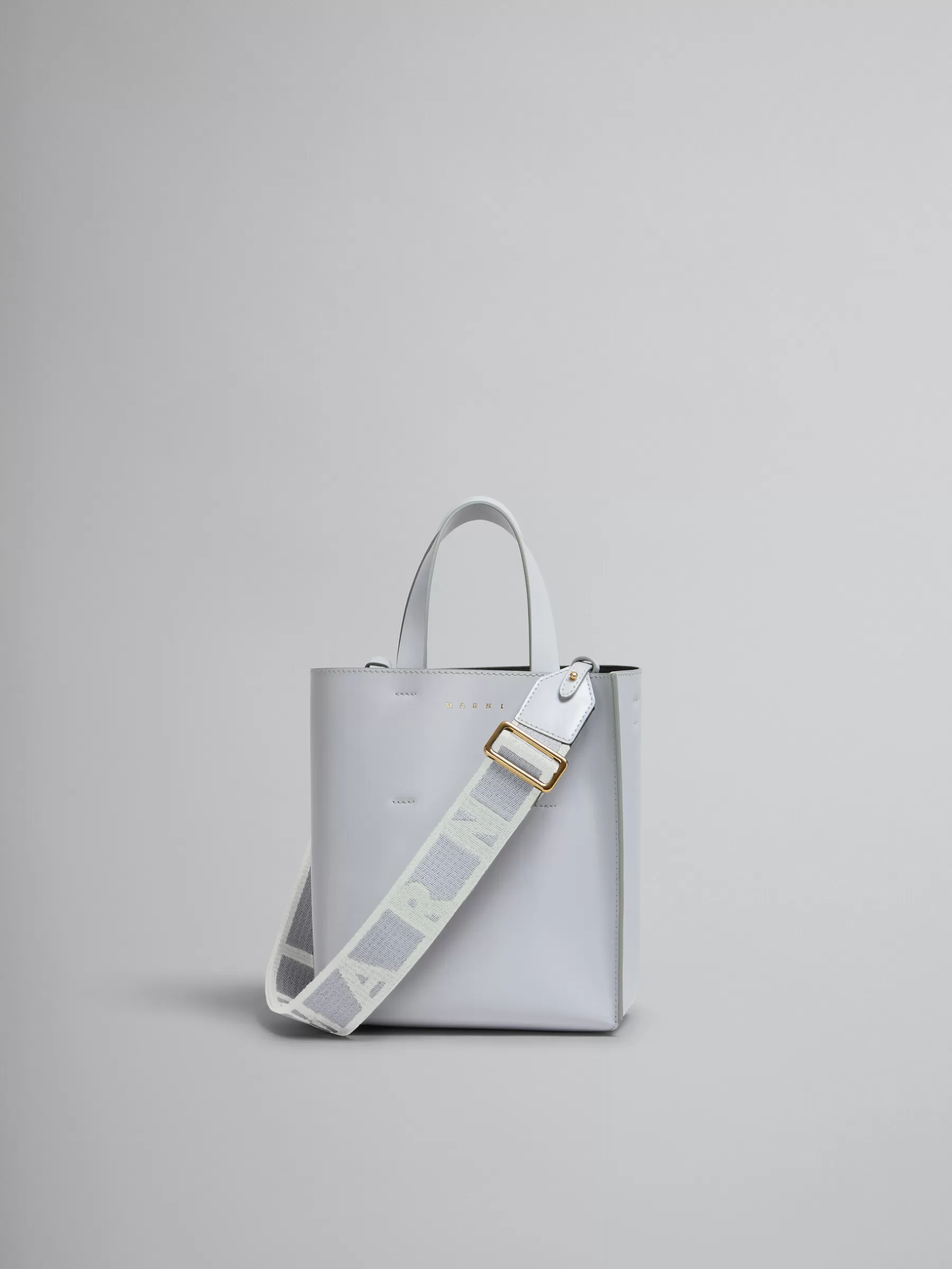 Marni Museo Mini Bag In Grey Leather SODIUM New