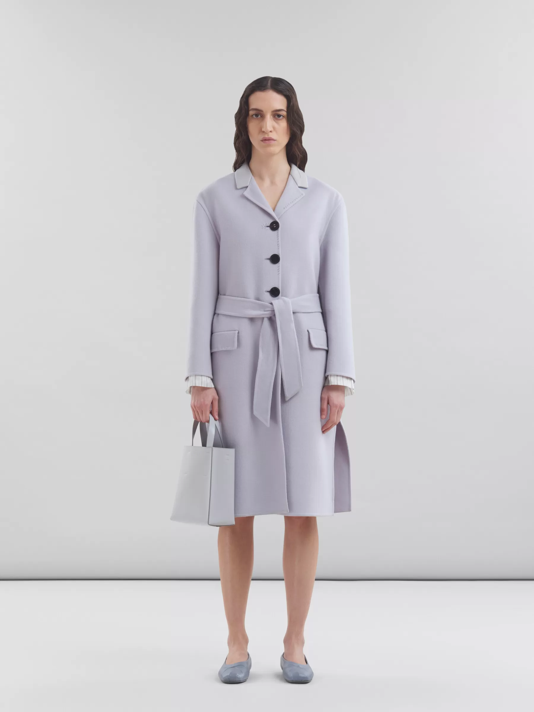 Marni Museo Mini Bag In Grey Leather SODIUM New