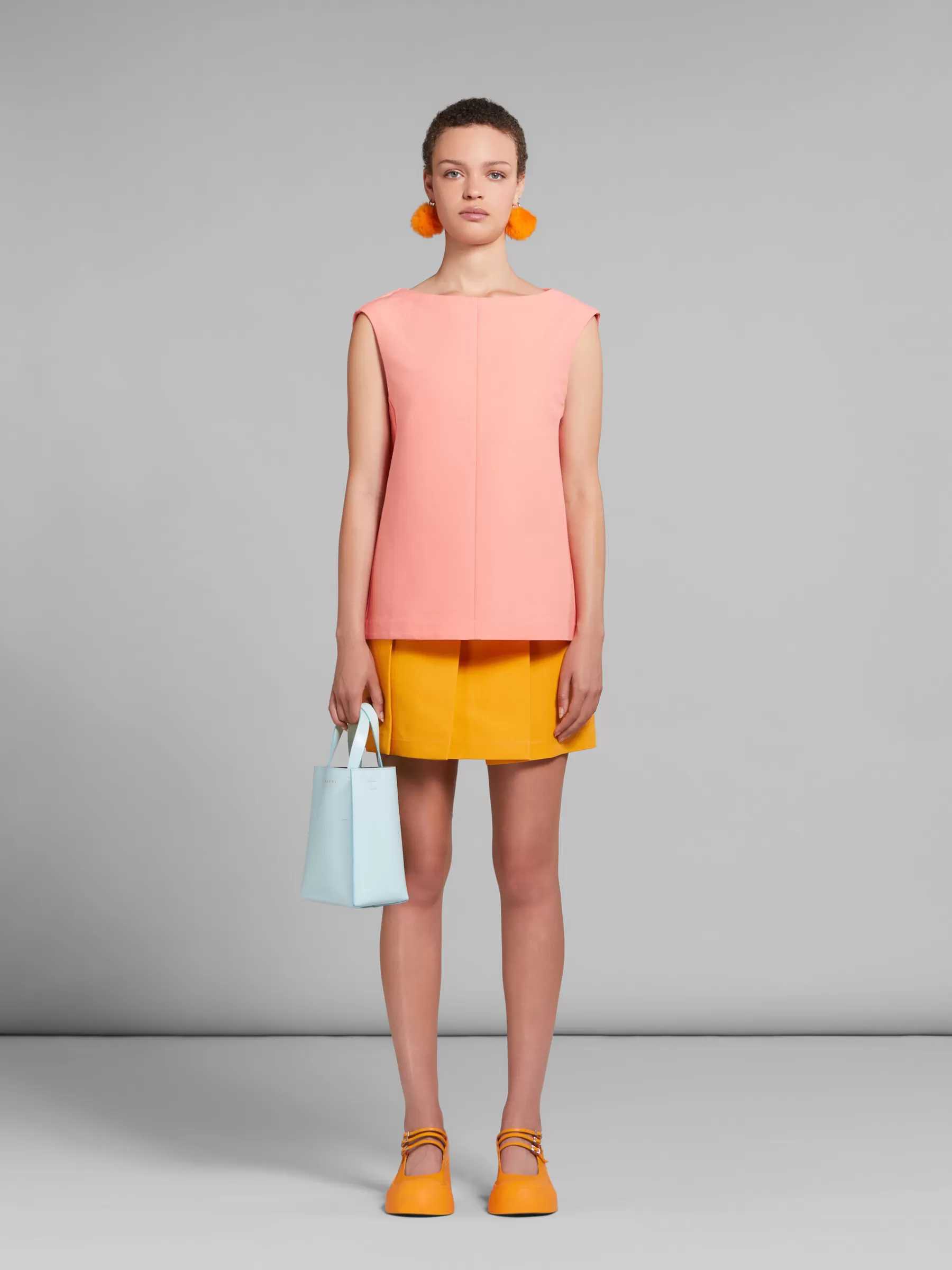 Marni Museo Mini Bag In Light Blue Leather MINERAL ICE Shop
