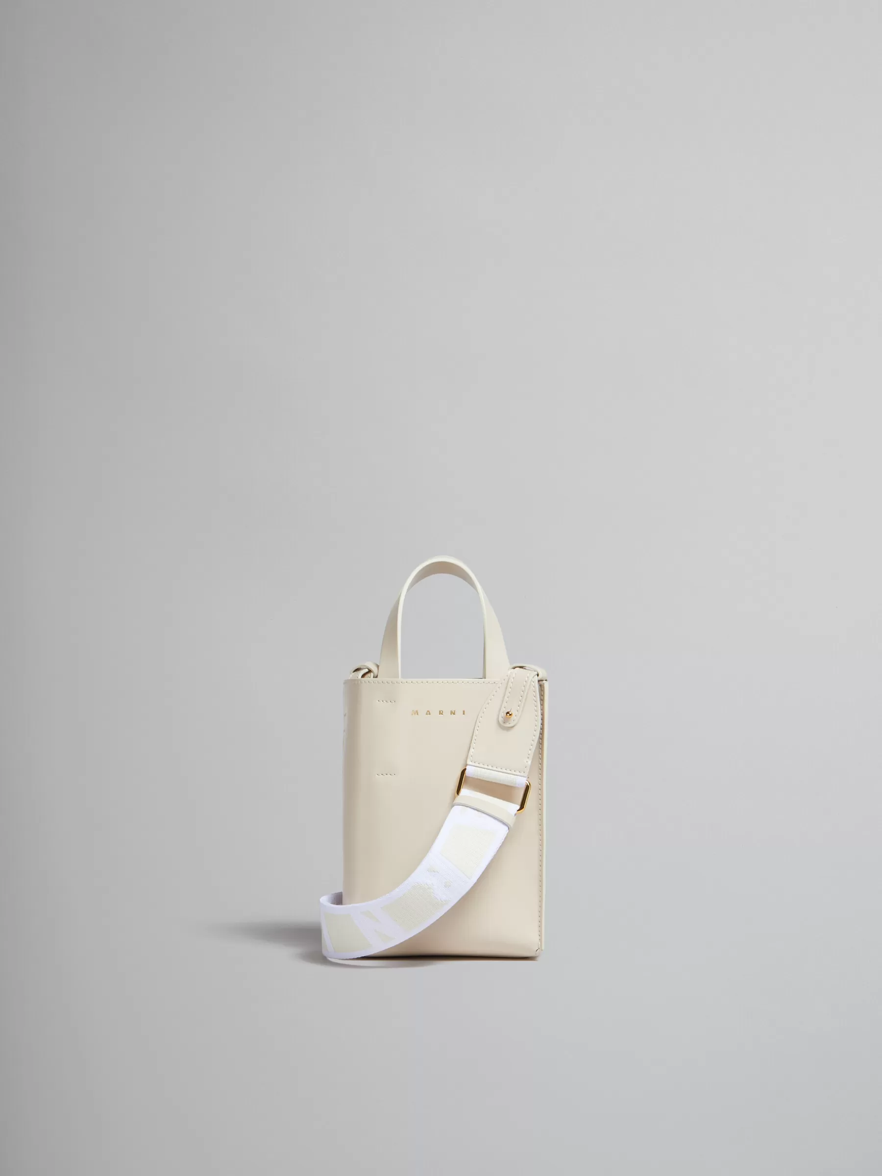 Marni MUSEO Nano Bag In Cream Leather SEASHELL Fashion