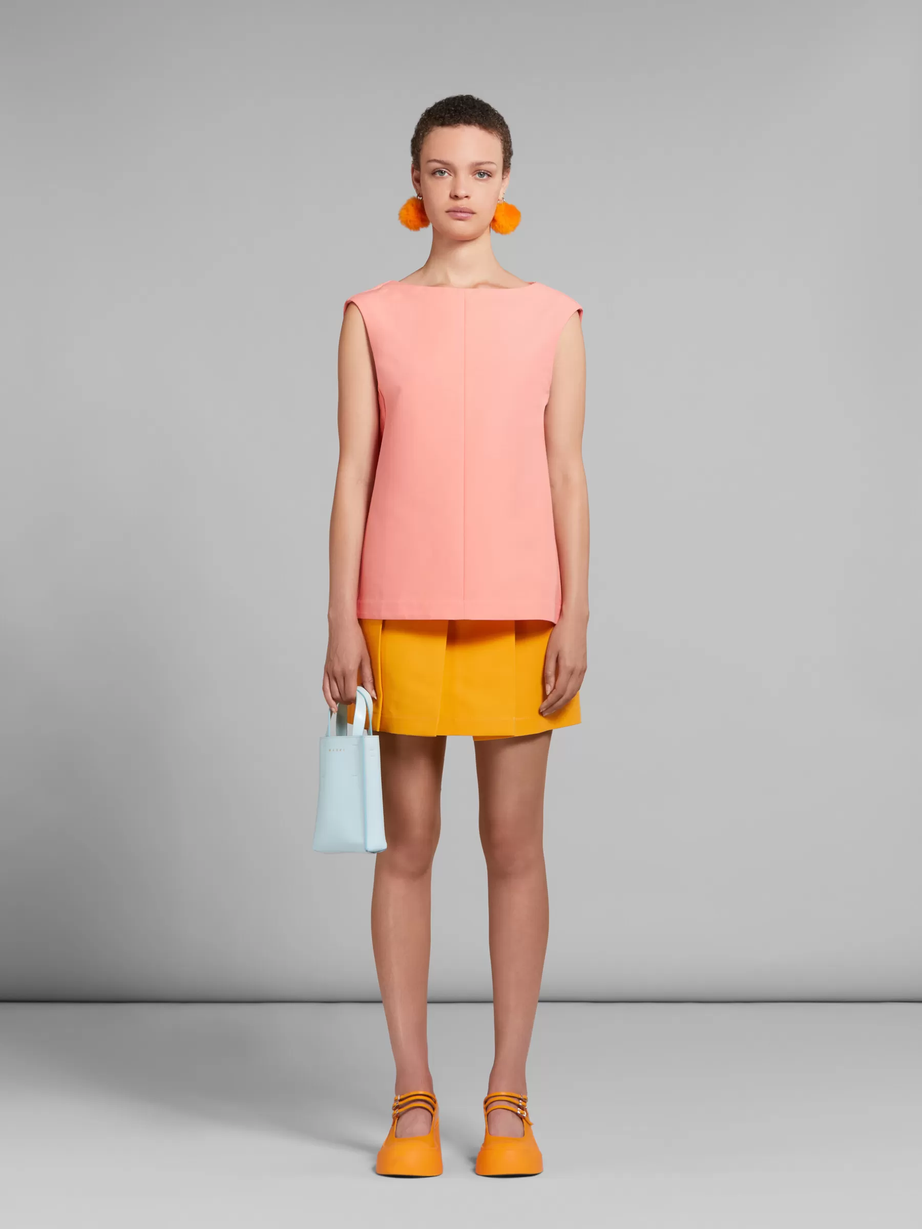 Marni MUSEO Nano Bag In Light Blue Leather MINERAL ICE Fashion