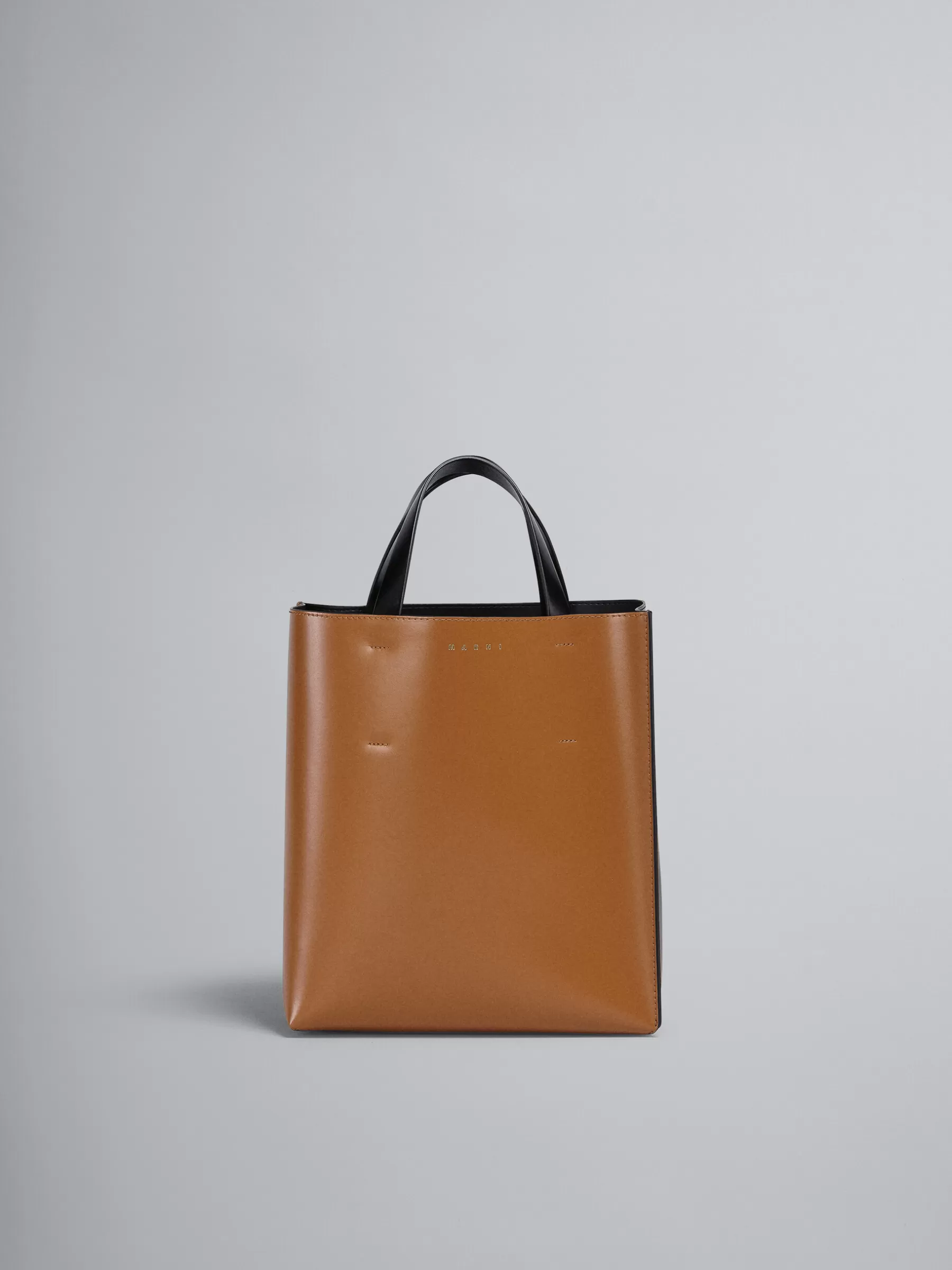Marni MUSEO Small Bag In Brown And Black Leather POMPEII/BLACK Shop