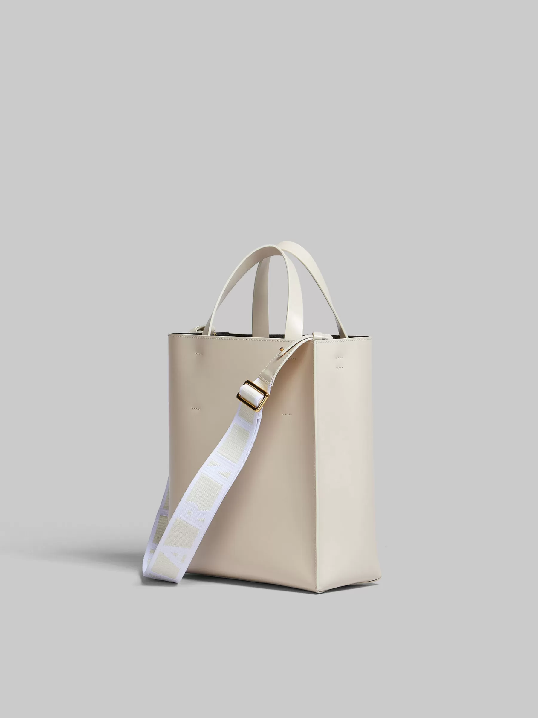 Marni Museo Small Bag In Cream Leather SEASHELL Outlet