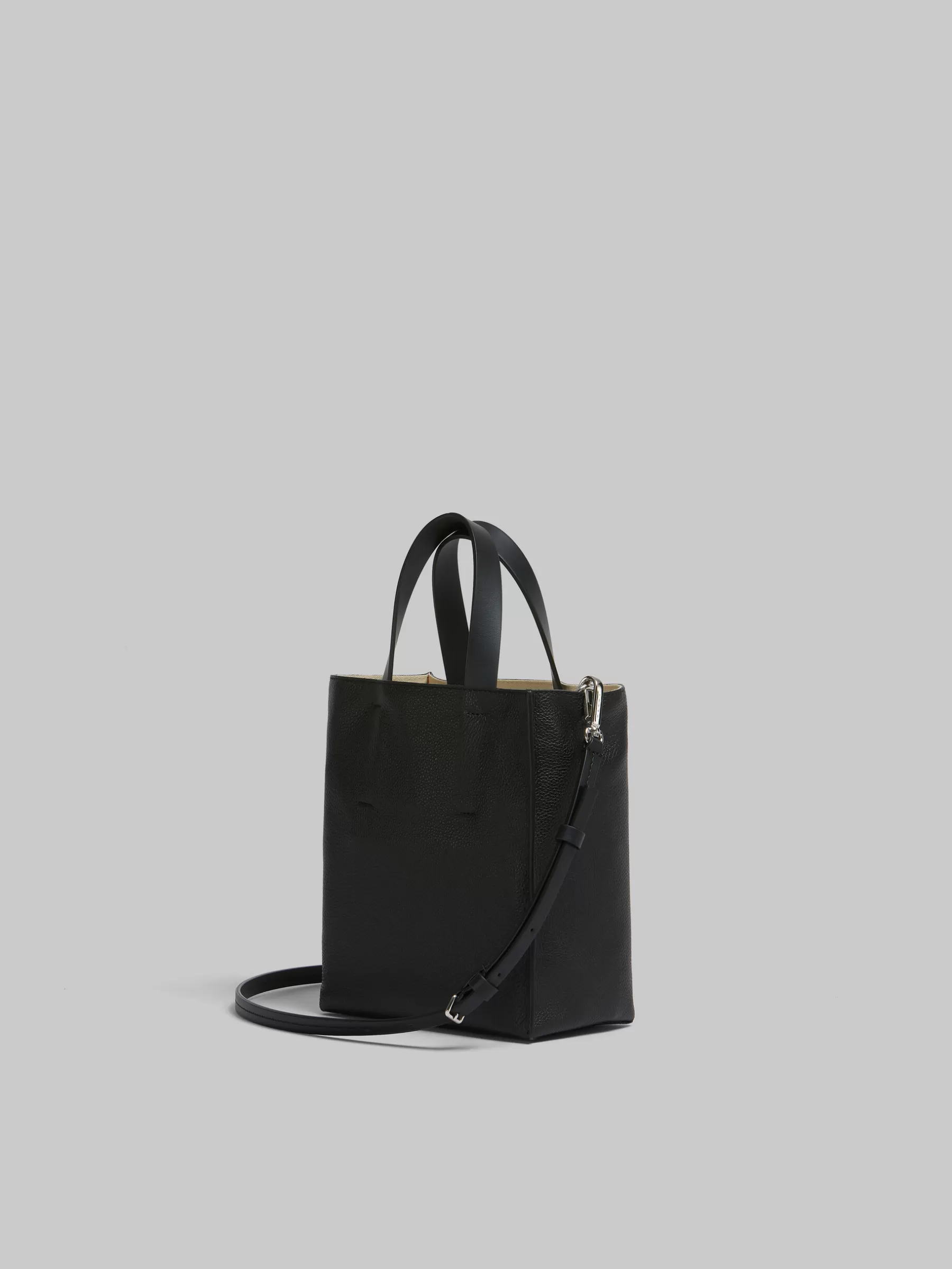 Marni Museo Soft Mini Bag In Leather With Mending BLACK New
