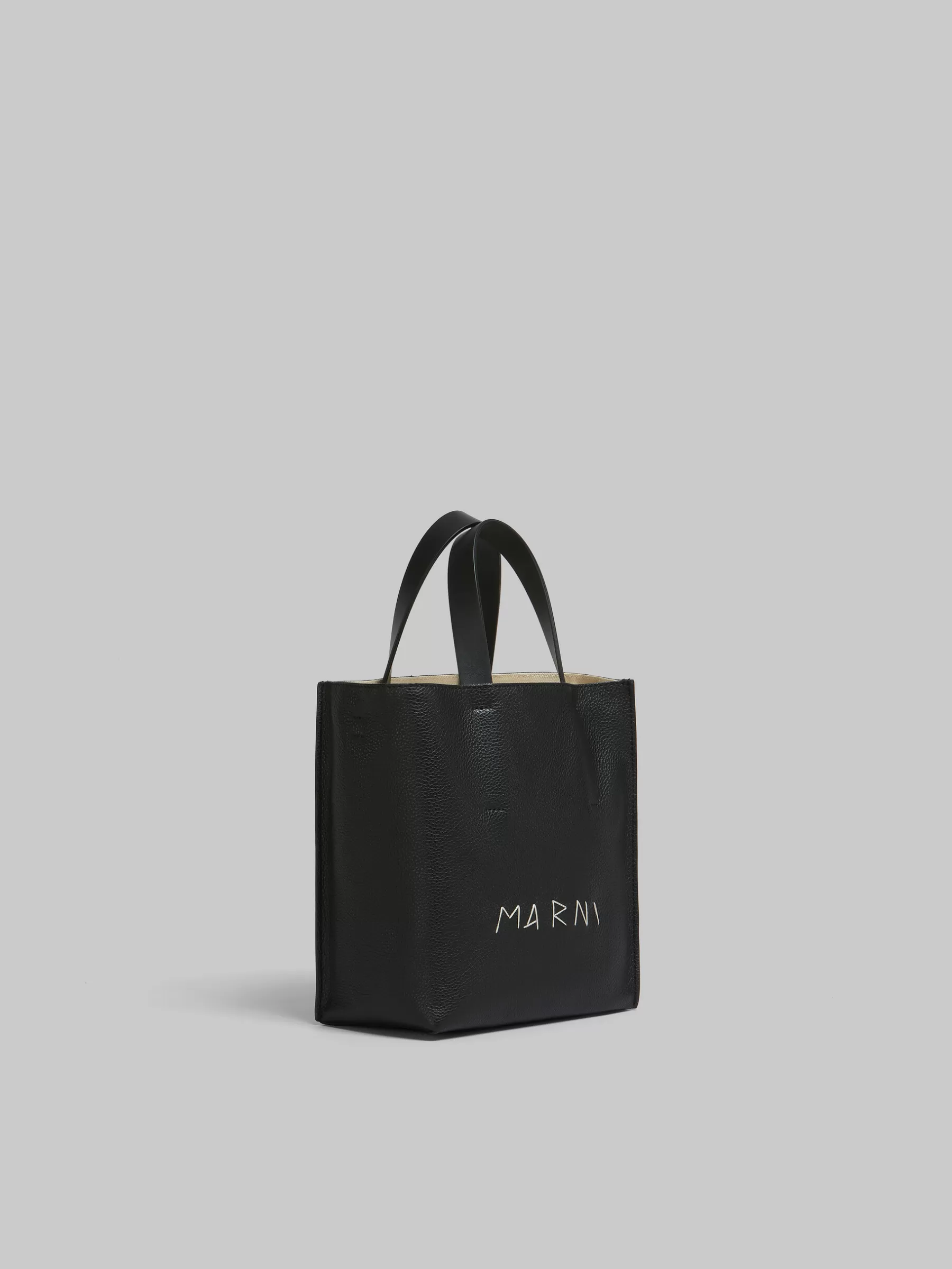 Marni Museo Soft Mini Bag In Leather With Mending BLACK New