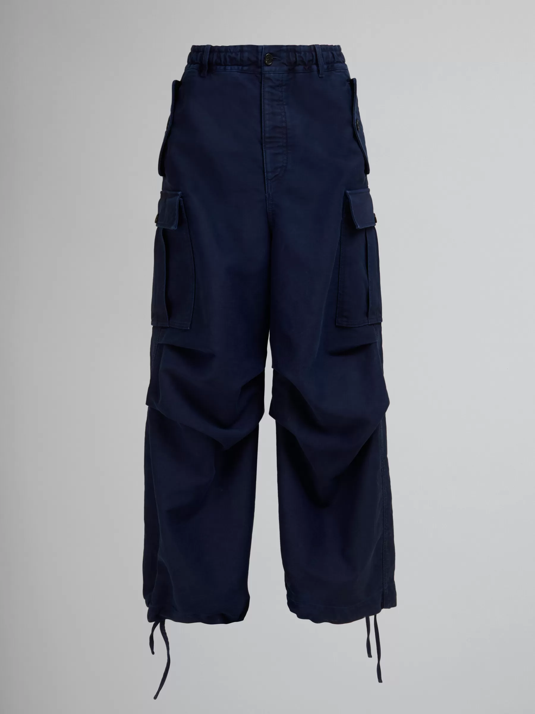 Marni Navy Organic Moleskin Cargo Pants LIGHTNAVY Hot