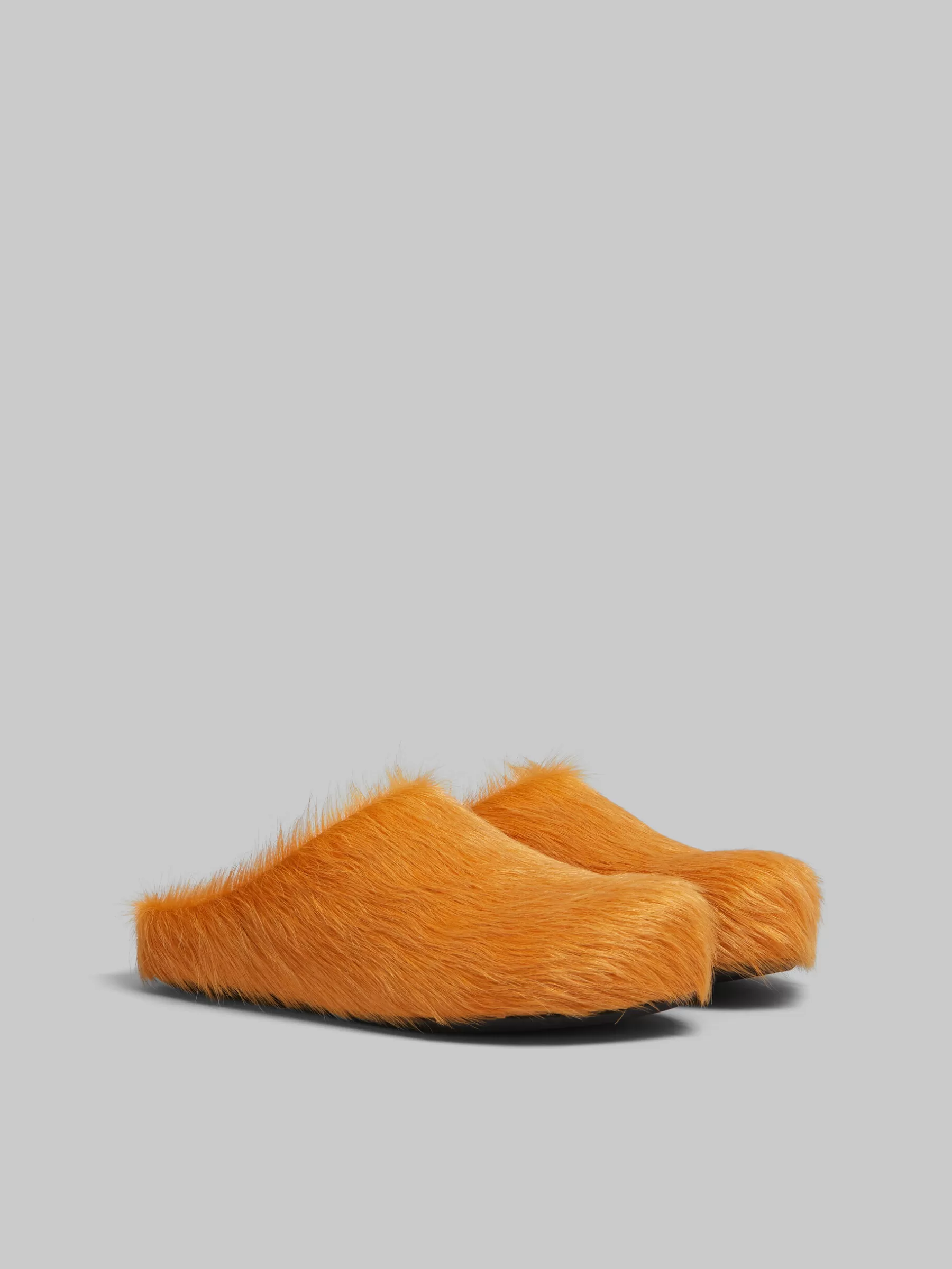 Marni Orange Long-hair Calfskin Fussbett Sabot PUMPKIN Shop
