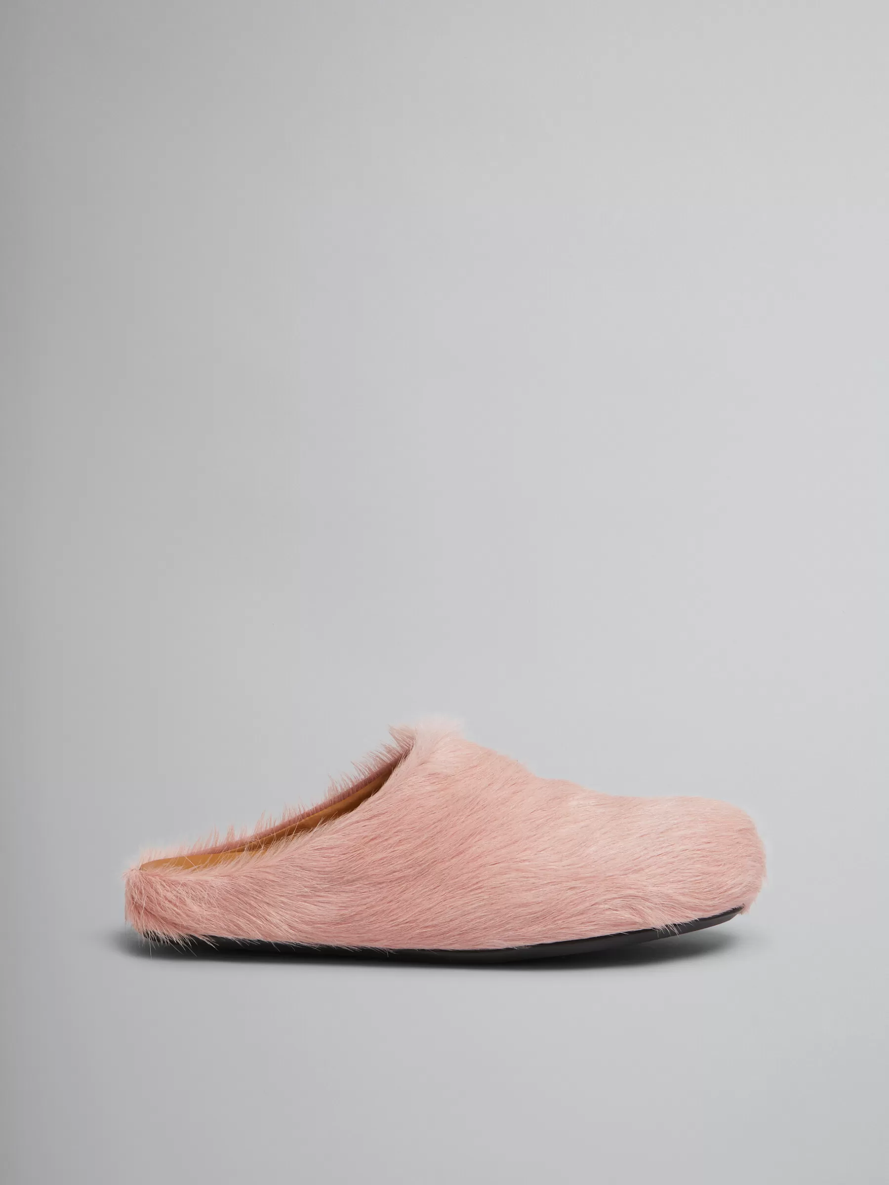 Marni Pink Long Hair Calfskin Fussbett Sabot ANTIQUEROSE Shop
