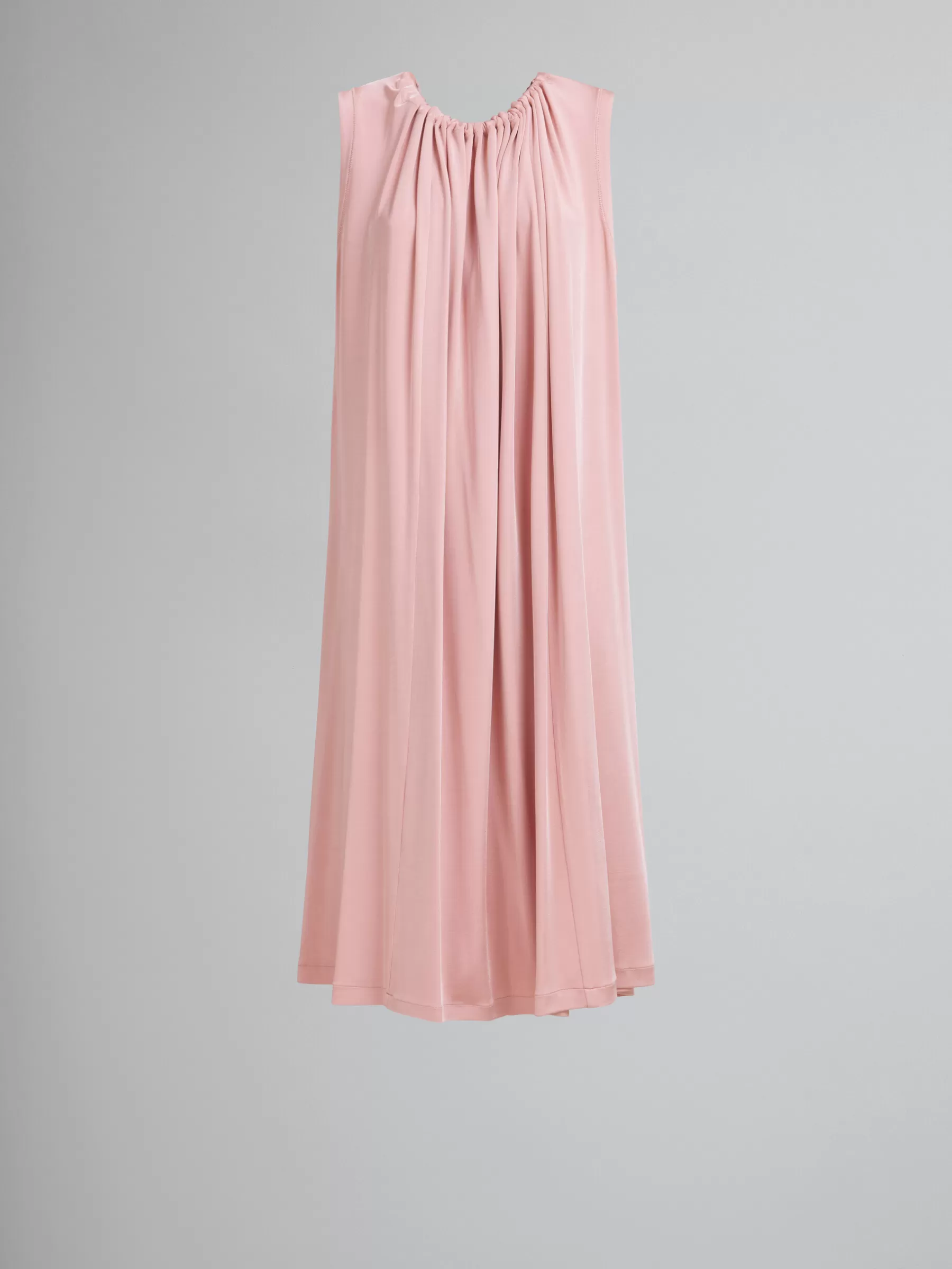 Marni Pink Stretch Jersey Dress With Gathered Neck ANTIQUEROSE Cheap