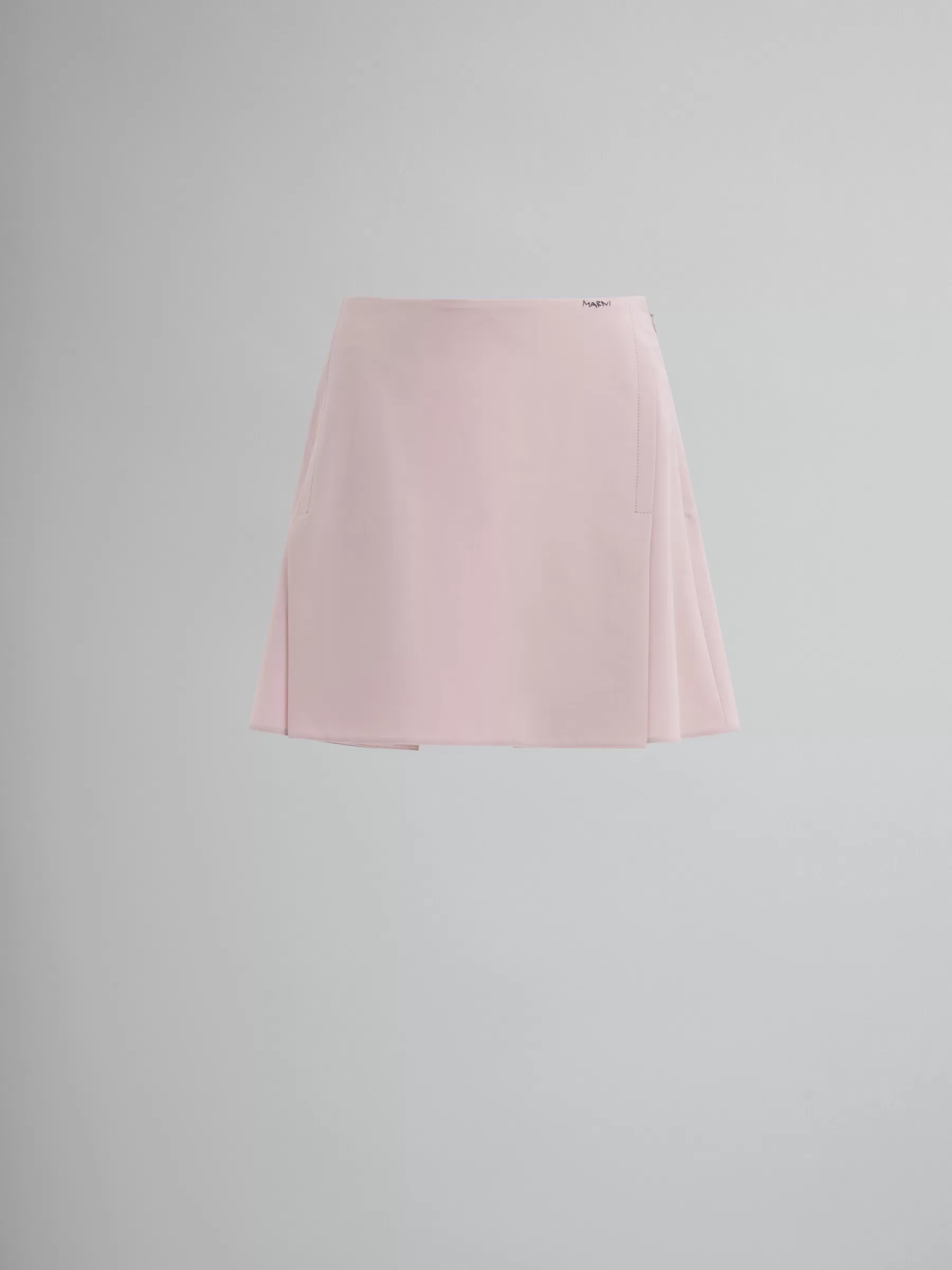 Marni Pink Stretch Wool Mini Skirt ANTIQUEROSE Sale