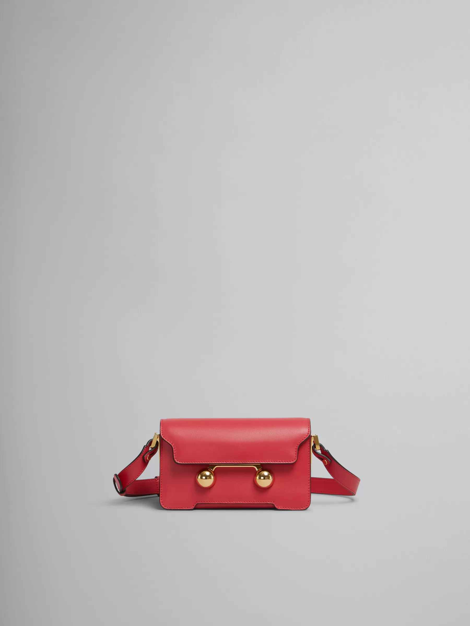 Marni Red Leather Trunkaroo Mini Shoulder Bag TULIP Clearance