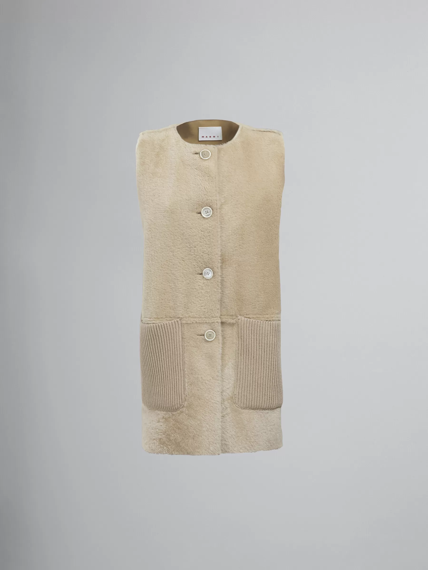 Marni Reversible Light Merino Velour Vest EARTHOFSIENA Flash Sale