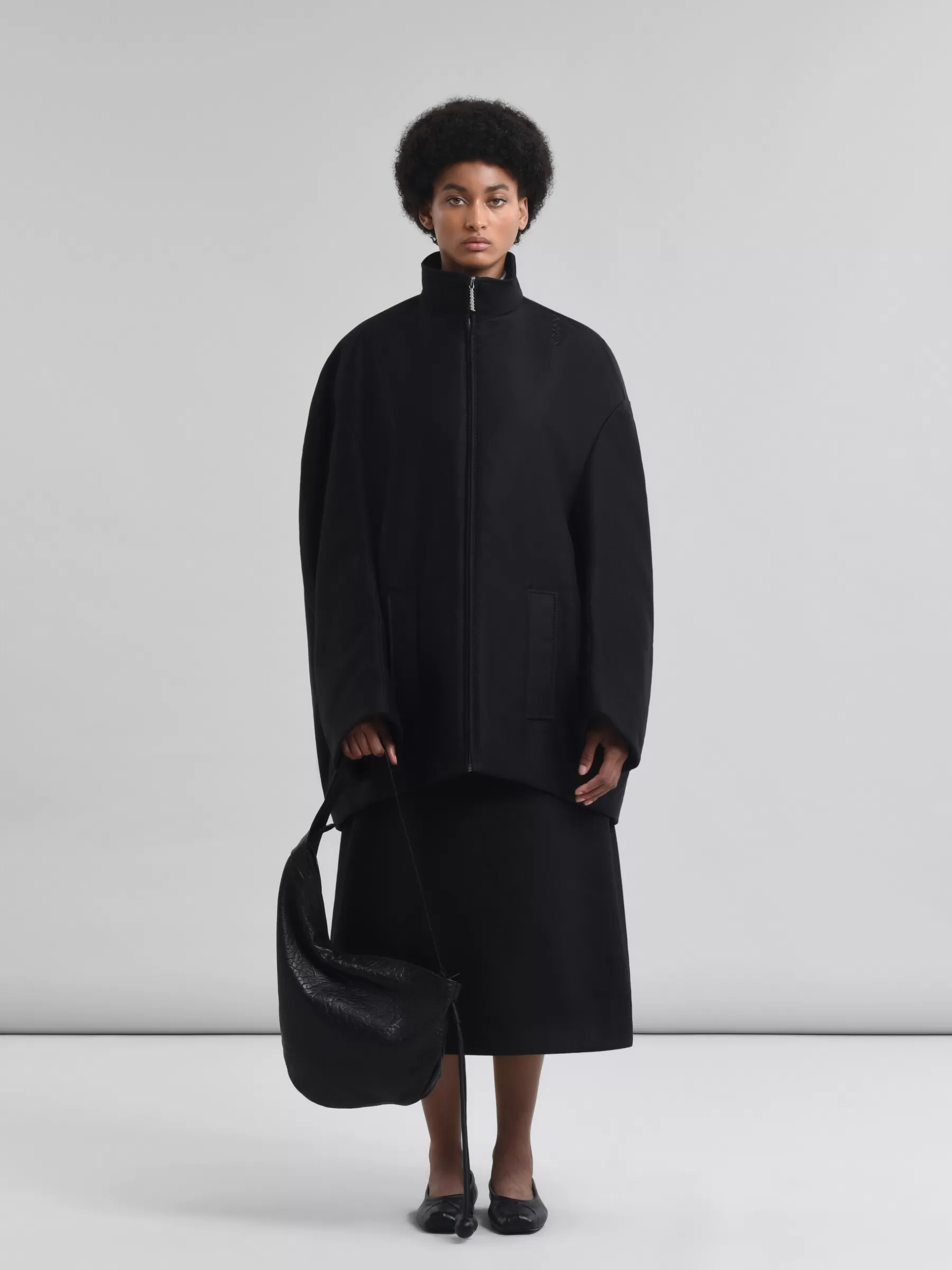Marni Small Nappa Hobo Bag BLACK Best