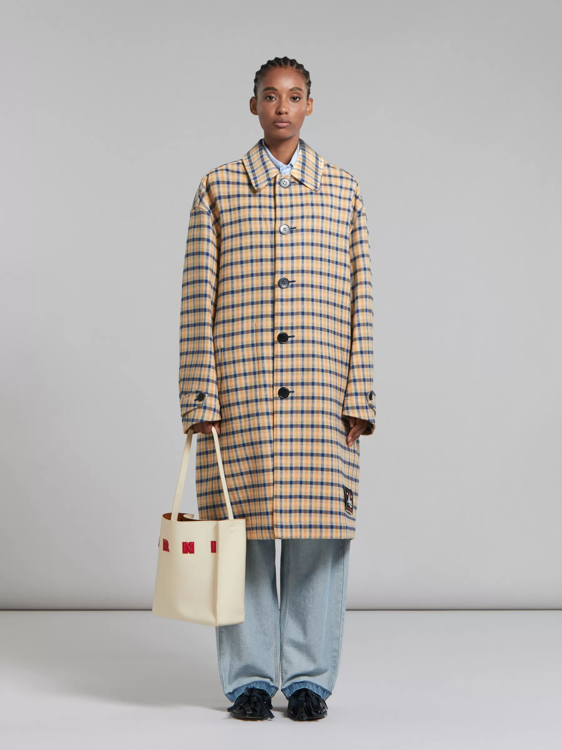 Marni Small White Leather Museo Hobo Bag With Patches IVORY/LACQUER Sale