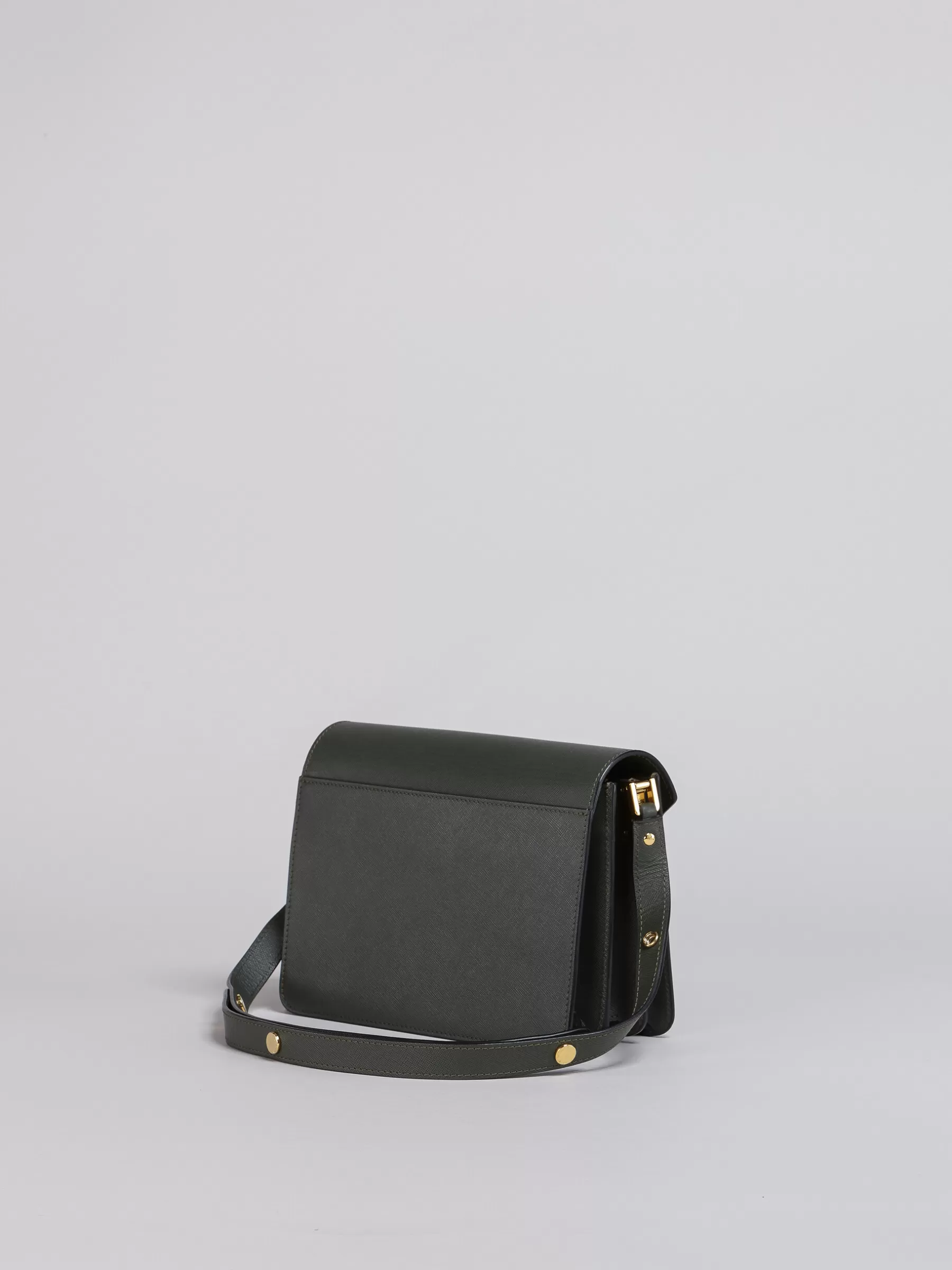 Marni TRUNK Medium Bag In Green Saffiano Leather FORESTGREEN Flash Sale