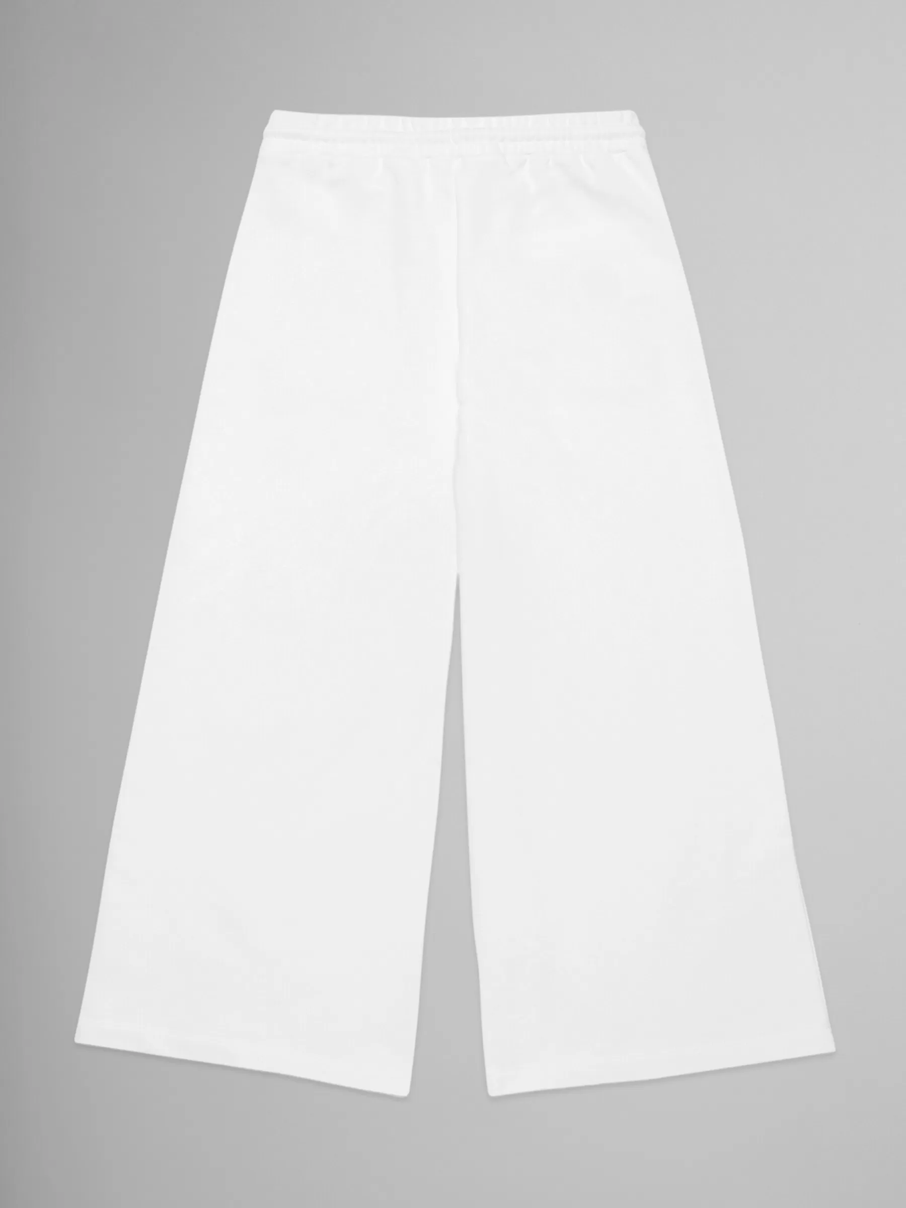 Marni White Fleece Wide Trousers With Pockets LIGHT NATURAL New