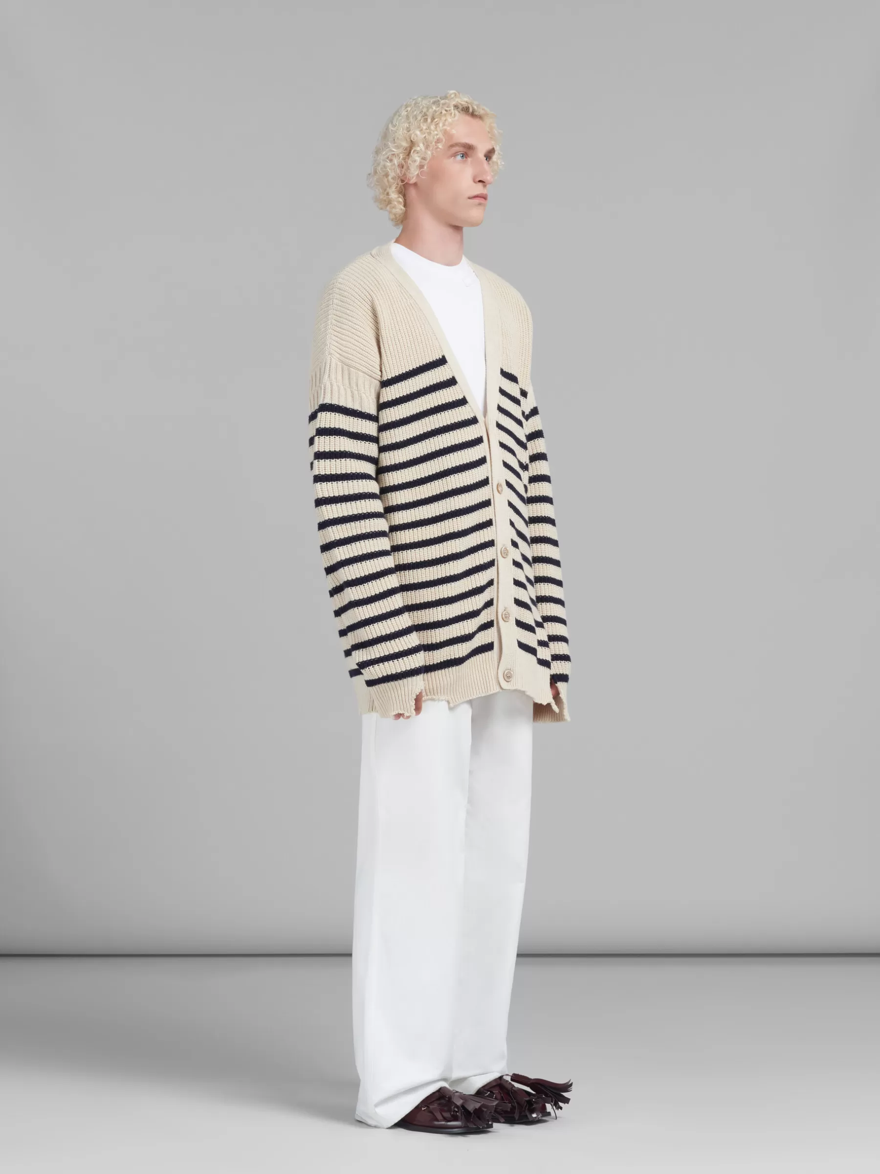 Marni White Organic Cotton Oversized T-shirt With Patches LILYWHITE Fashion