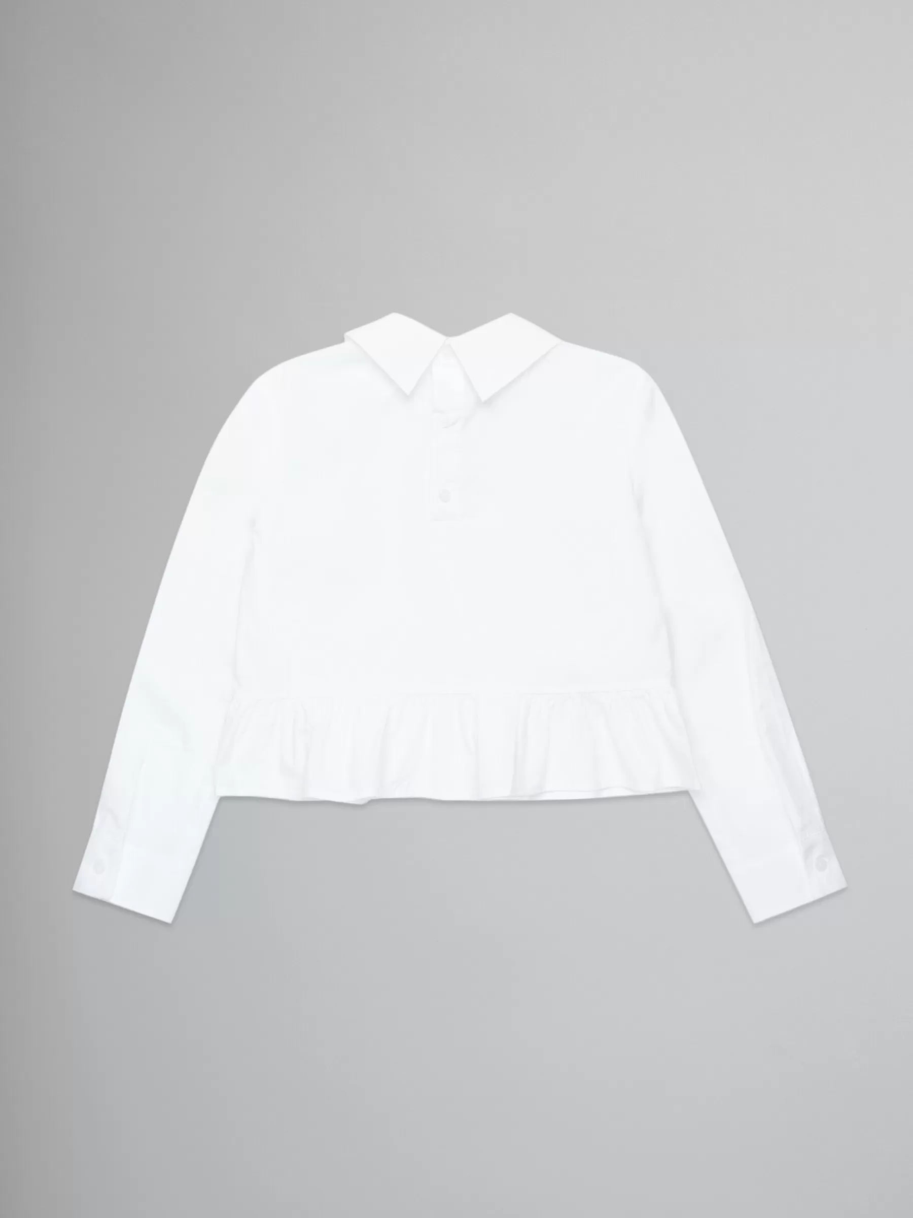 Marni White Poplin Shirt With Logo On Collar LILAC SACHET Cheap